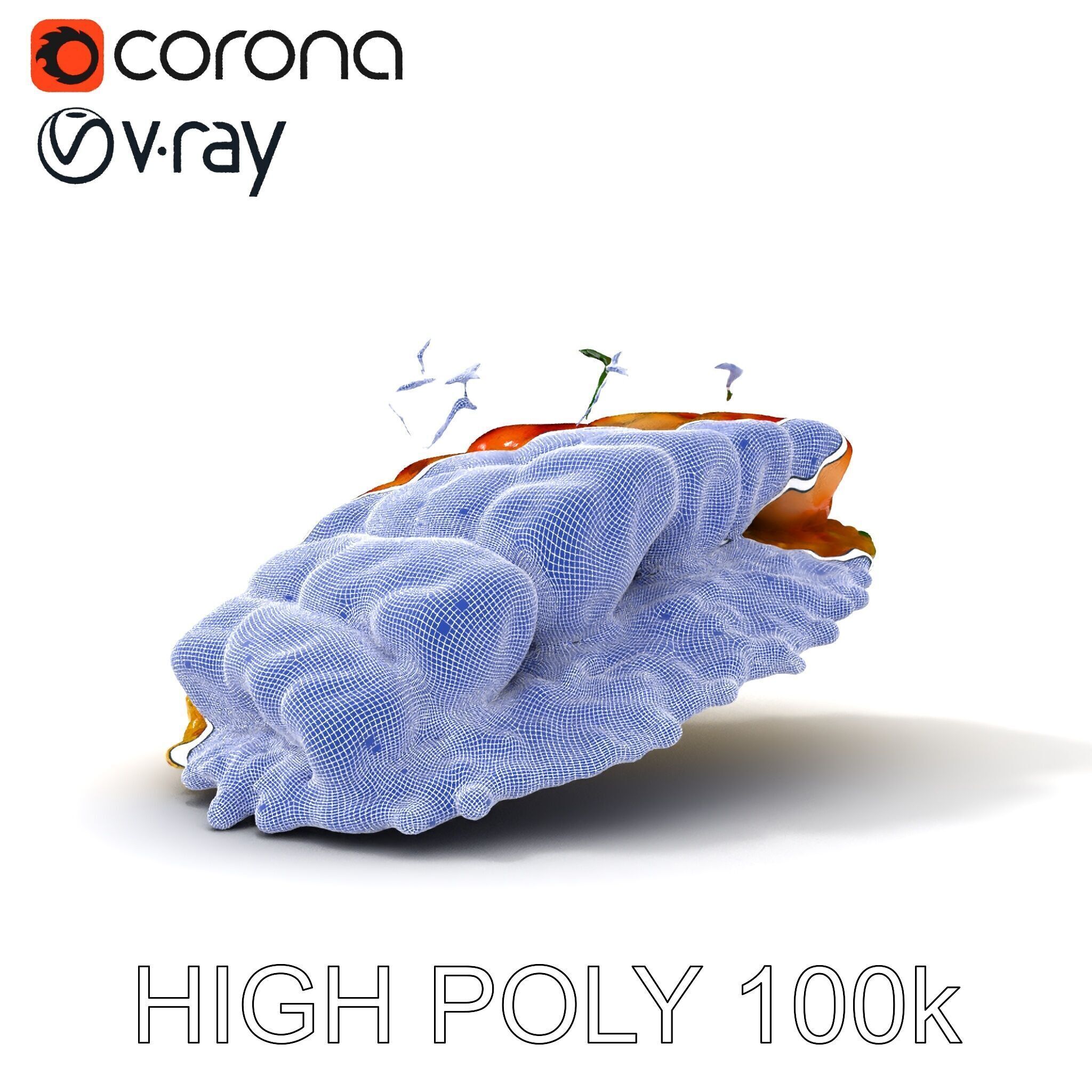 Grilled Fish Dish D Model Pack Low-poly 3D model_12