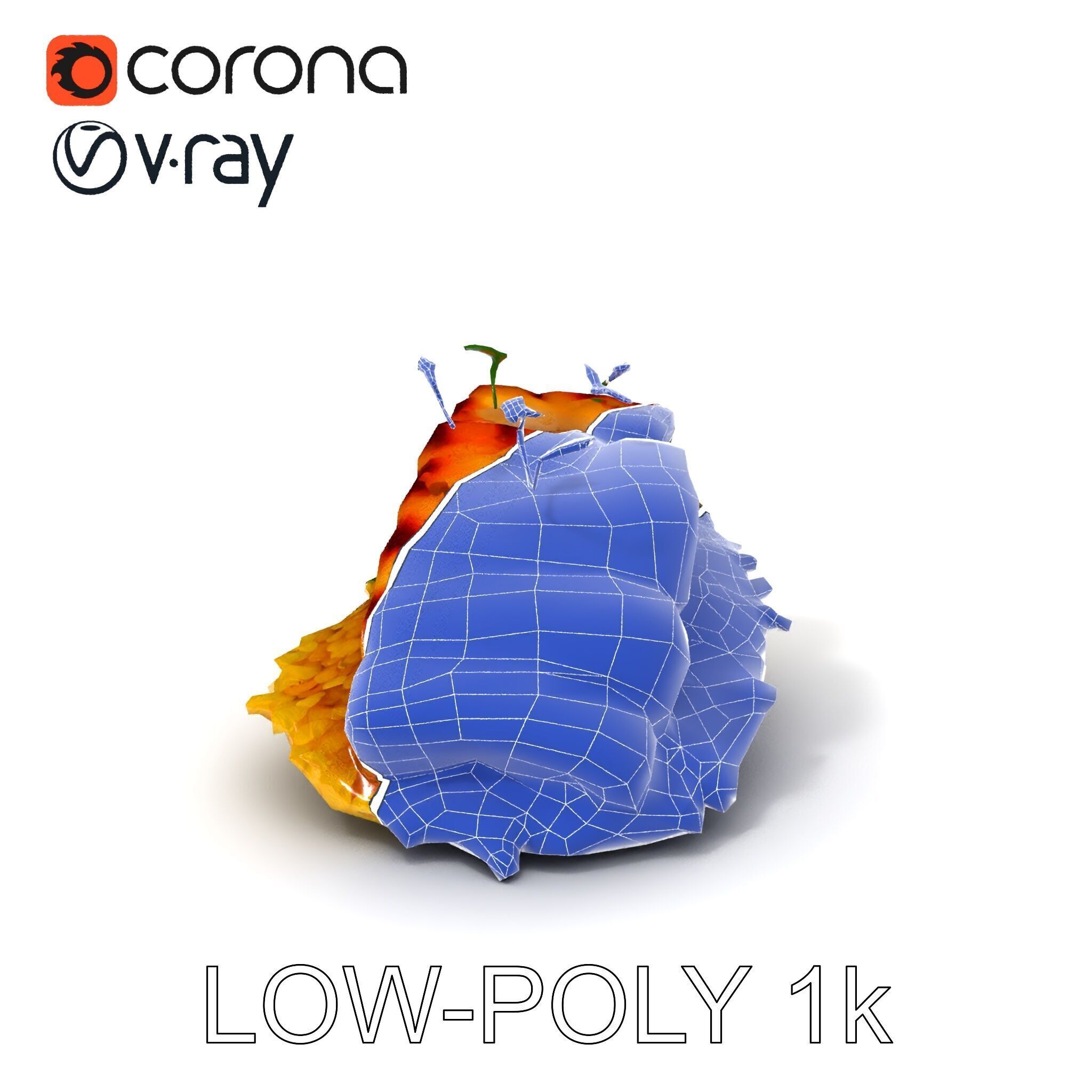 Grilled Fish Dish D Model Pack Low-poly 3D model_23