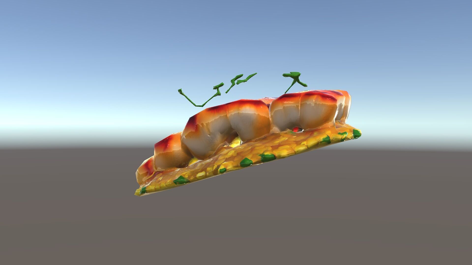Grilled Fish Dish D Model Pack Low-poly 3D model_29