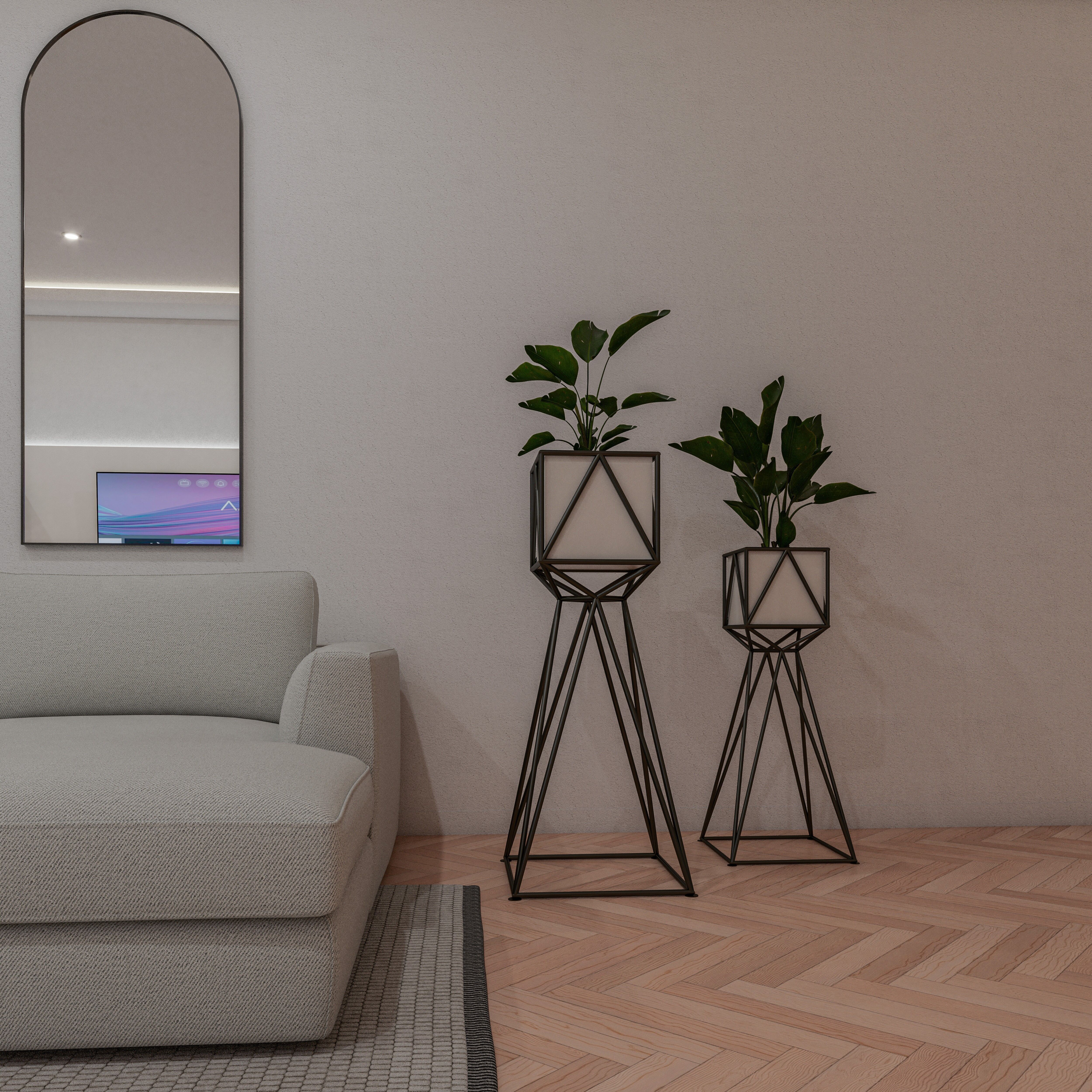 Flowerpot Low-poly 3D model_1