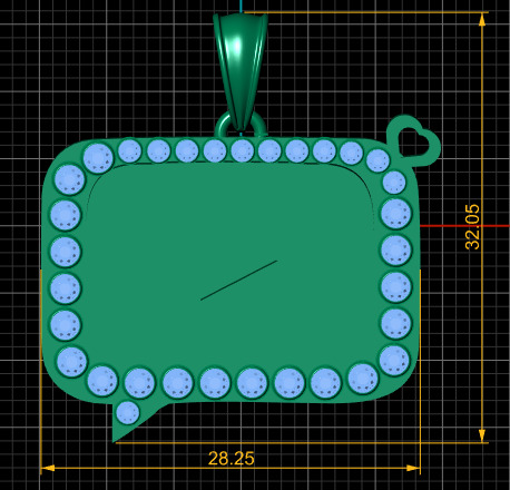 MOISSANITE Iced Youtube  PANDANT 3D PRINTABLE MODAL  3D print model_3