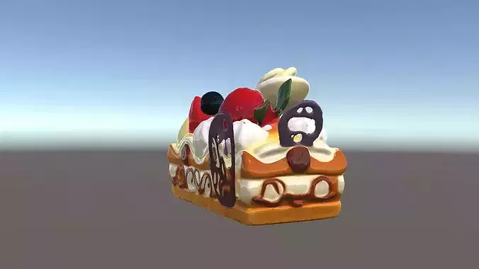Fruit Pastry Dessert D Model Pack Low-poly 3D model 5
