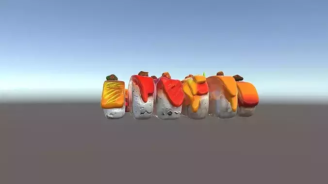 Sushi Platter D Model Pack for Realistic Rendering Low-poly 3D model 5