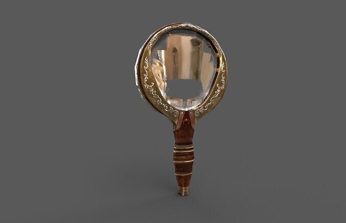 Old mirror Low-poly 3D model