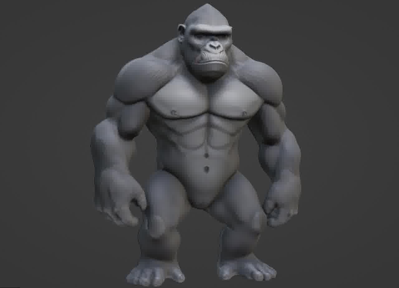 Gorilla 3D Model- Realistic STL for 3D Printing 3D print model_24