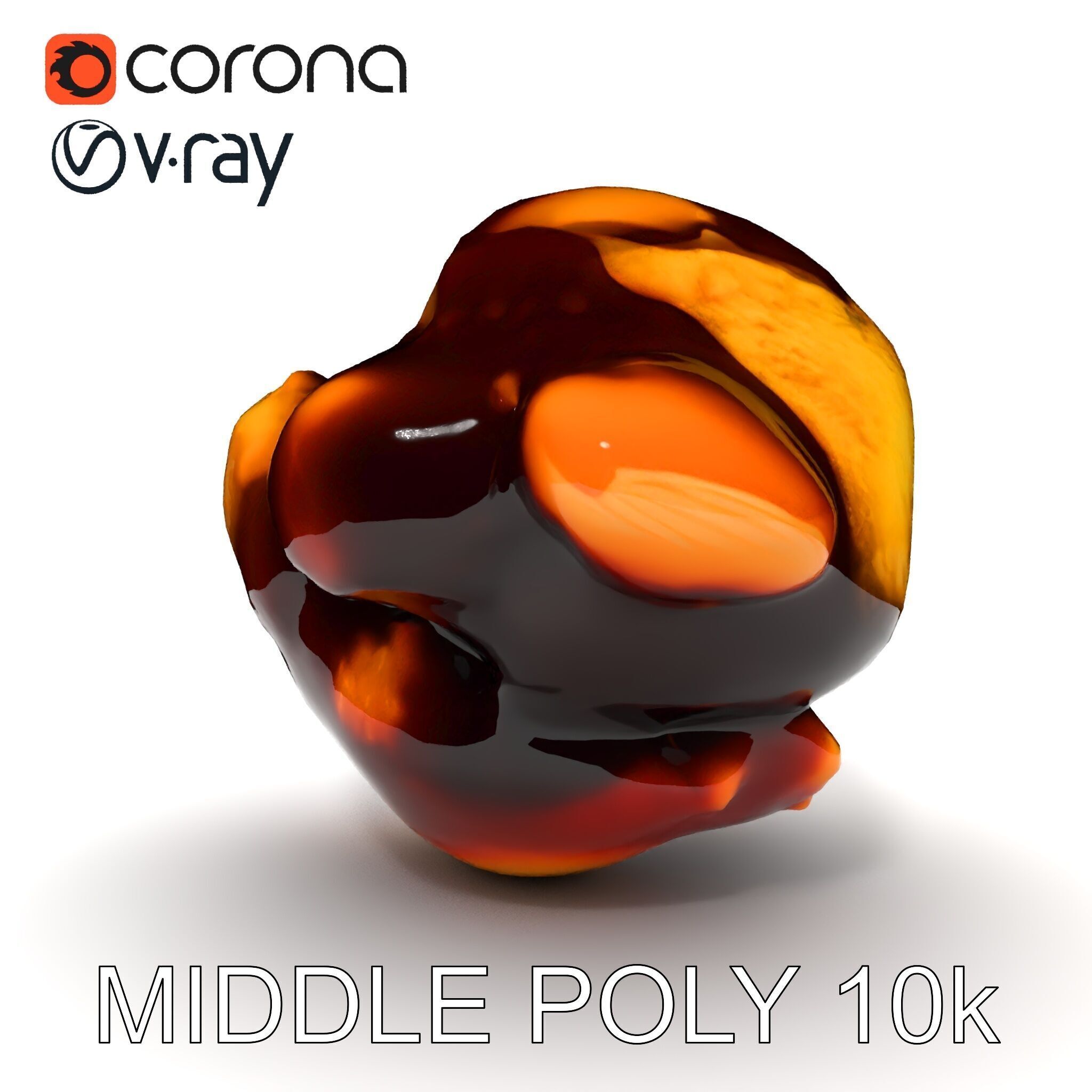 Roasted Chicken Slice Model Pack with Sauce and Garnish Low-poly 3D model_21