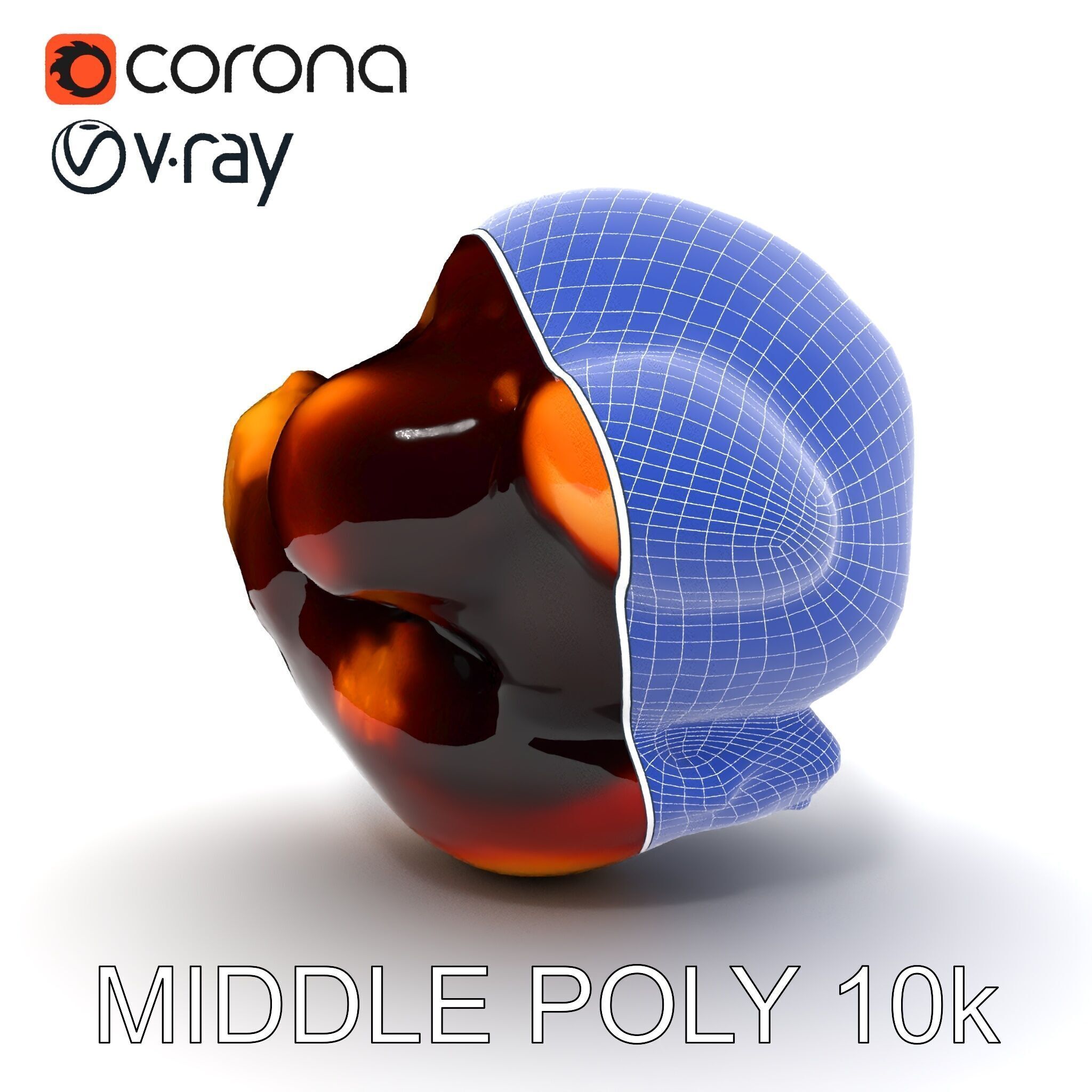 Roasted Chicken Slice Model Pack with Sauce and Garnish Low-poly 3D model_9