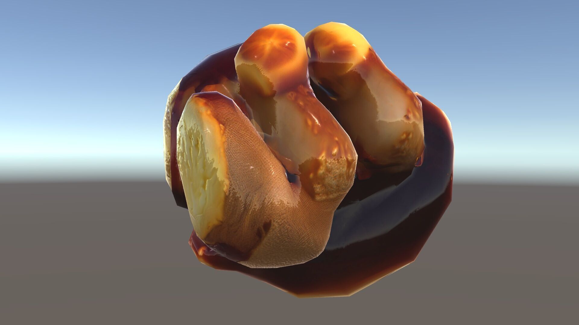 Roasted Chicken Slice Model Pack with Sauce and Garnish Low-poly 3D model_10