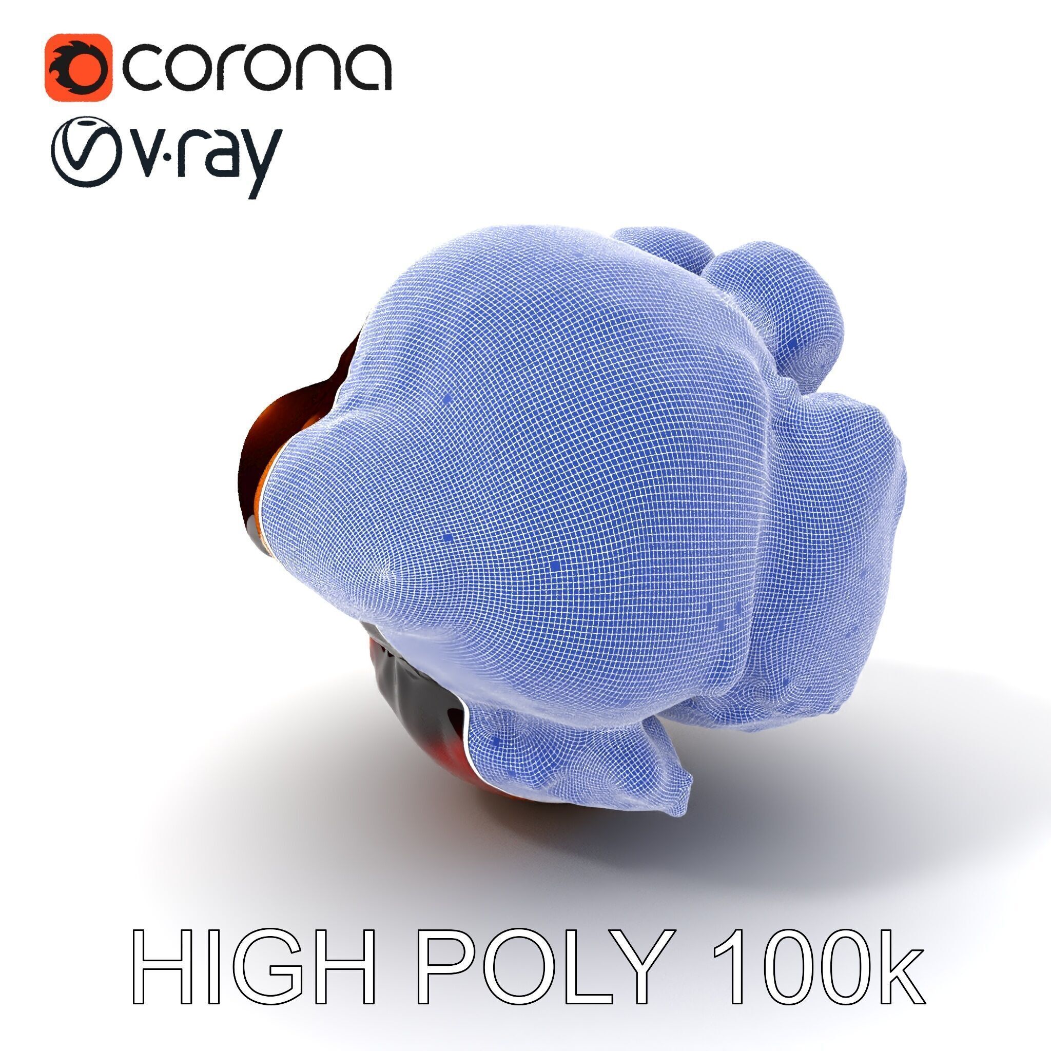 Roasted Chicken Slice Model Pack with Sauce and Garnish Low-poly 3D model_3