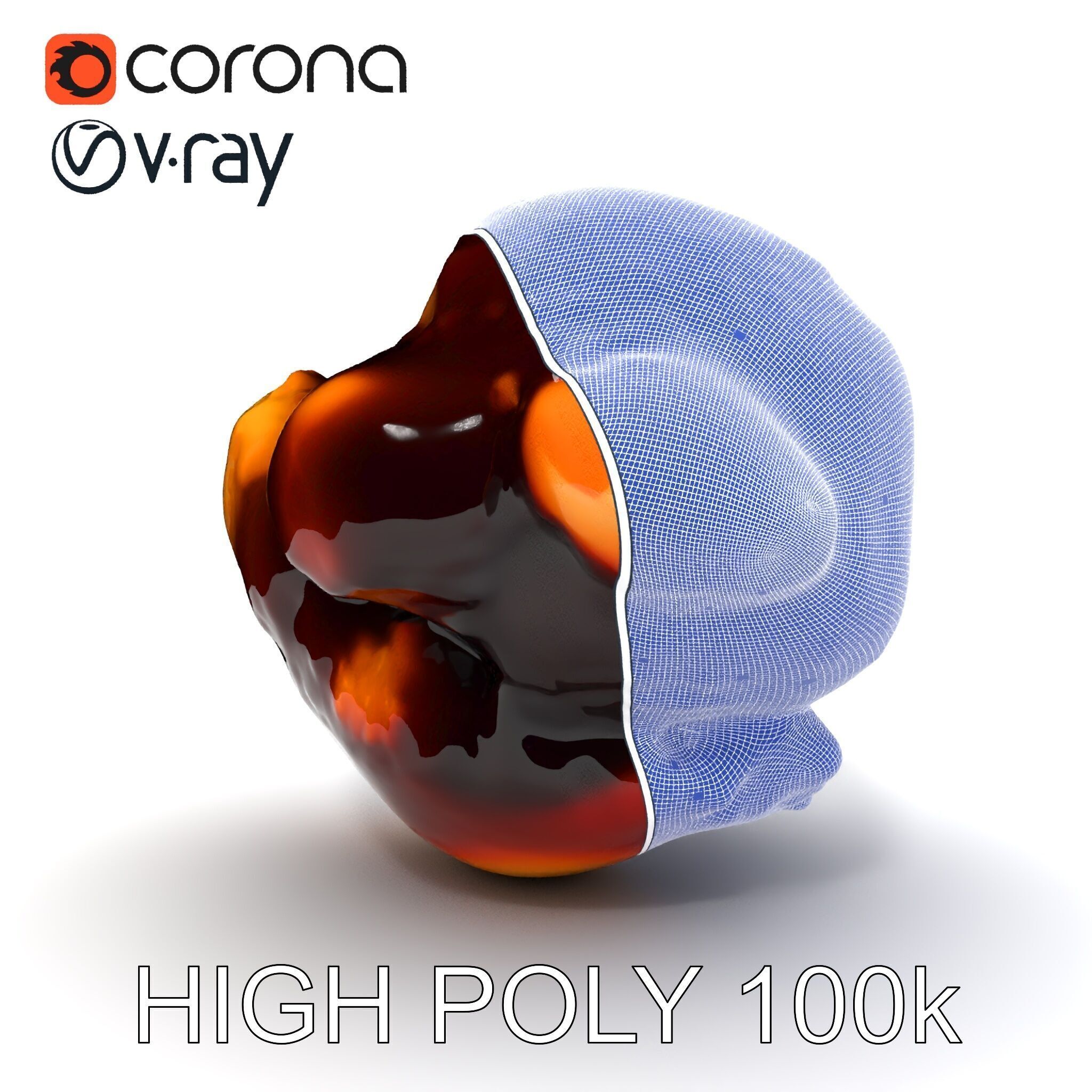 Roasted Chicken Slice Model Pack with Sauce and Garnish Low-poly 3D model_34