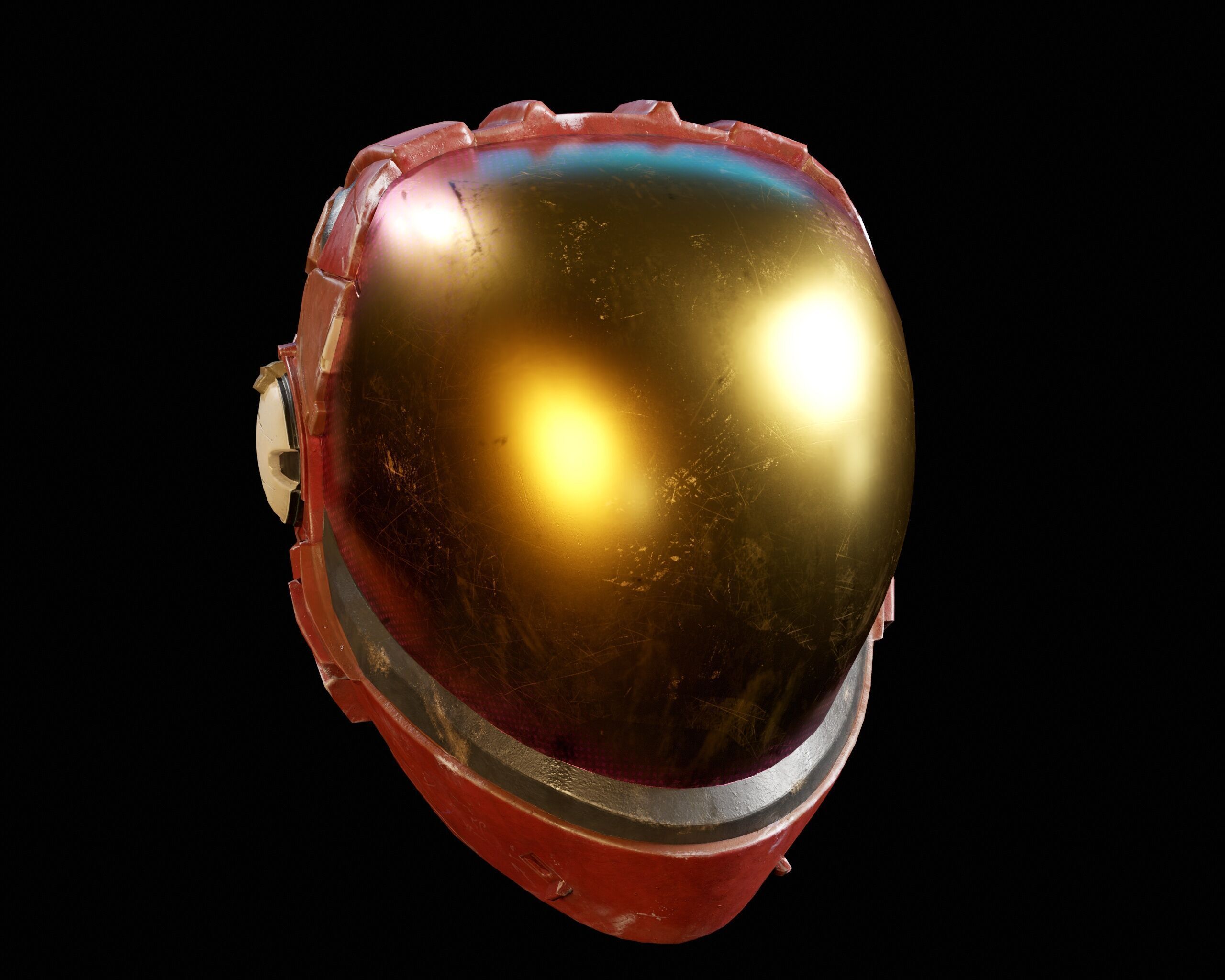 Sci-Fi Helmet Low-poly 3D model_20