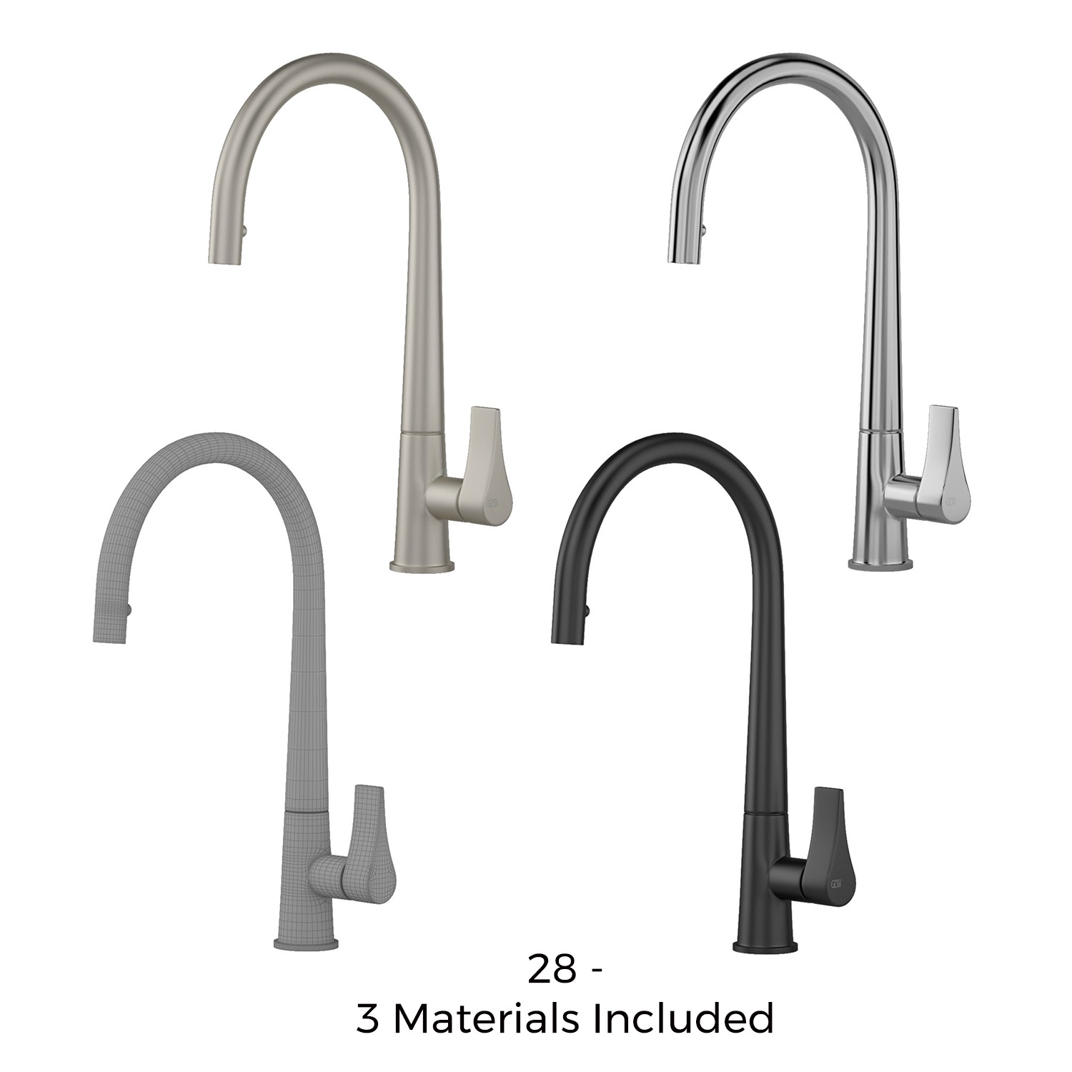 Kitchen Faucet Bundle - 37 High-Quality 3D Models 3D Model Collection_23