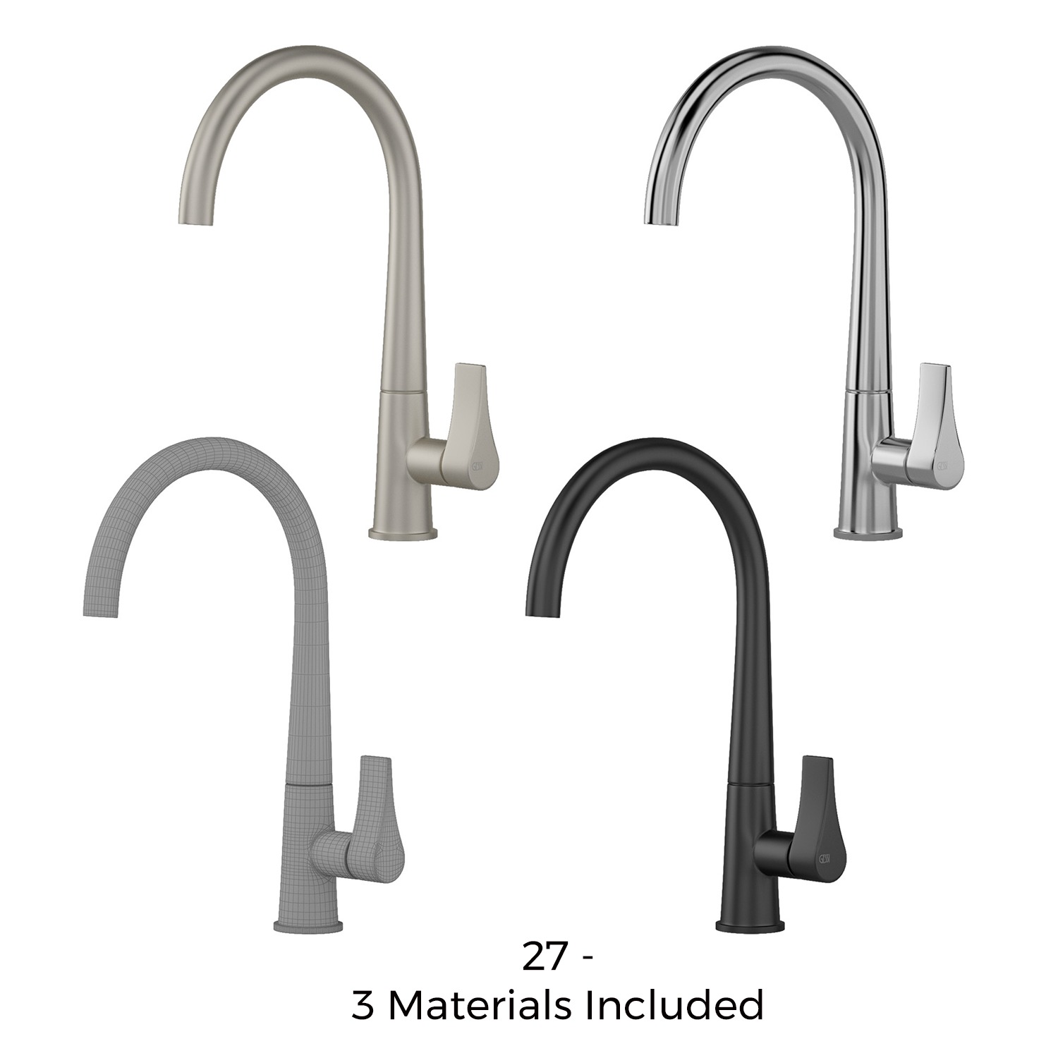 Kitchen Faucet Bundle - 37 High-Quality 3D Models 3D Model Collection_22
