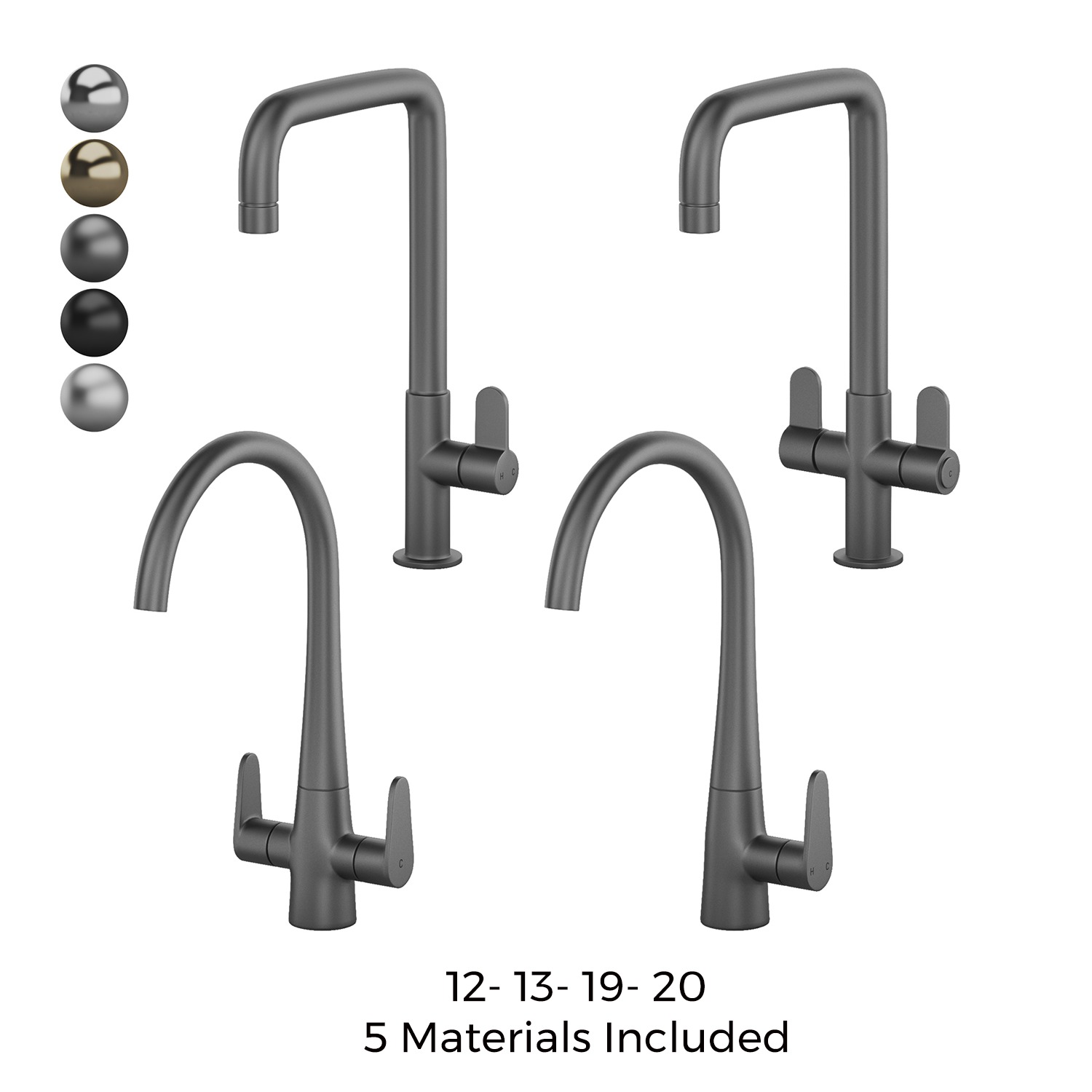 Kitchen Faucet Bundle - 37 High-Quality 3D Models 3D Model Collection_13