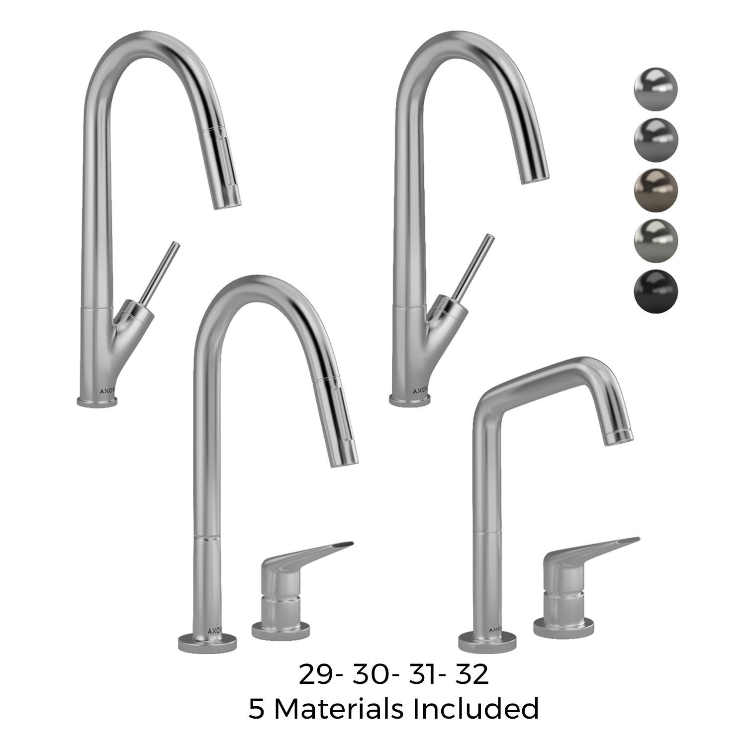 Kitchen Faucet Bundle - 37 High-Quality 3D Models 3D Model Collection_24