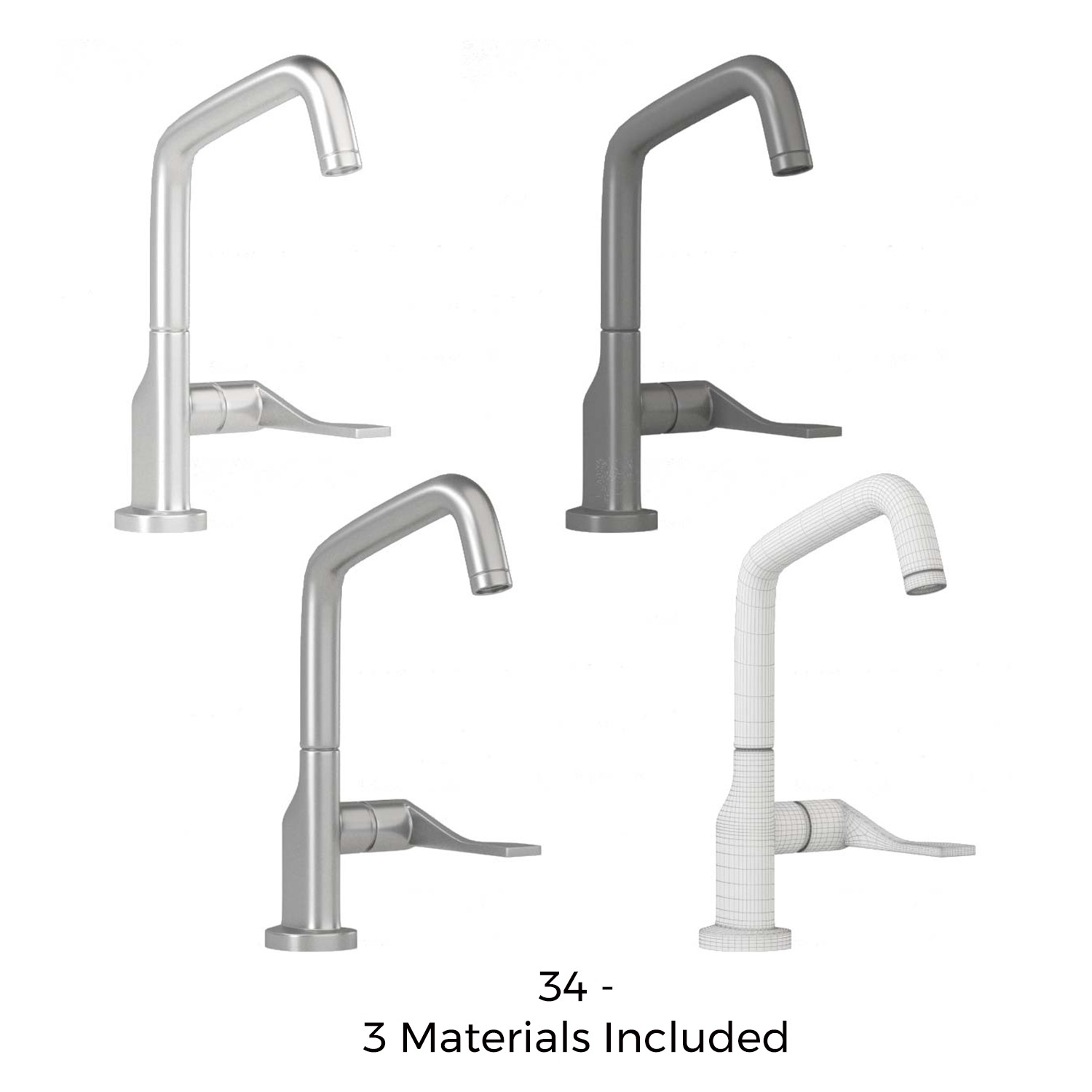 Kitchen Faucet Bundle - 37 High-Quality 3D Models 3D Model Collection_26