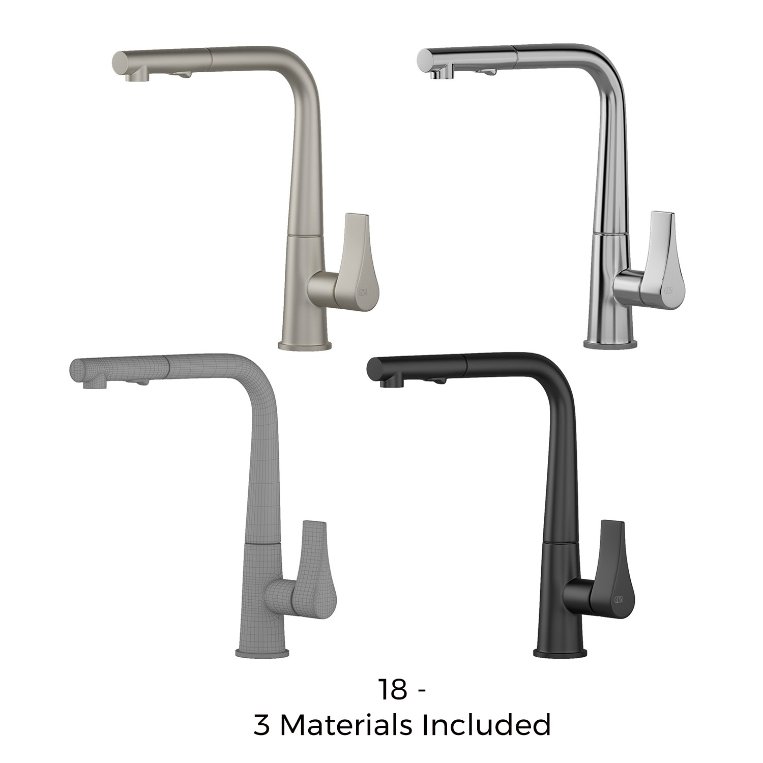 Kitchen Faucet Bundle - 37 High-Quality 3D Models 3D Model Collection_18