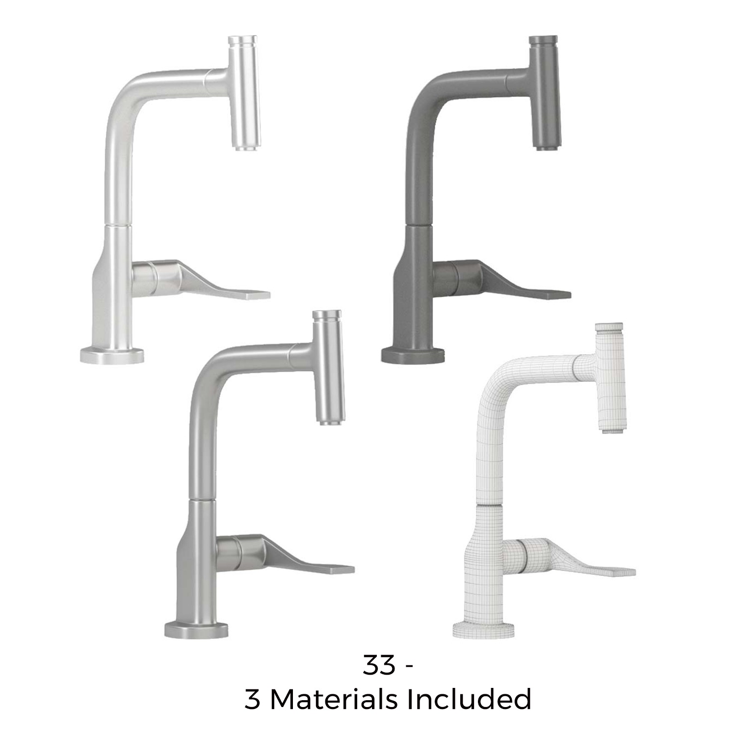 Kitchen Faucet Bundle - 37 High-Quality 3D Models 3D Model Collection_25