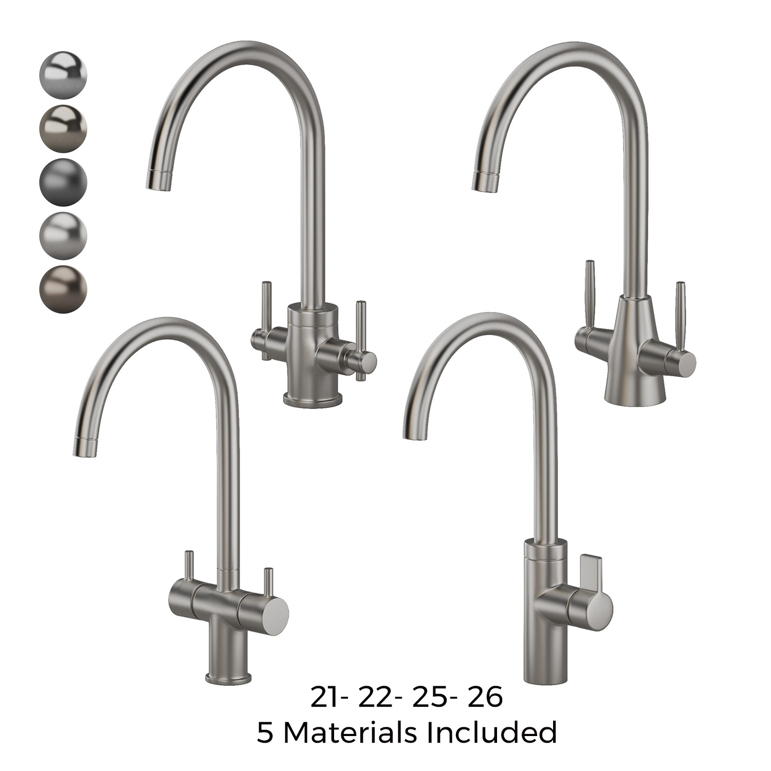Kitchen Faucet Bundle - 37 High-Quality 3D Models 3D Model Collection_19