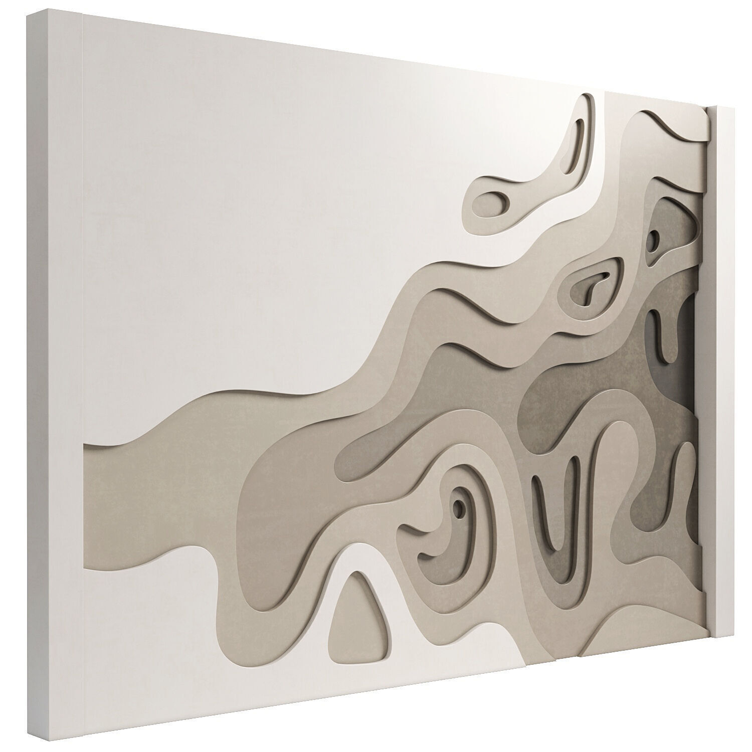 Decorativ panel wave 26 3D model_2