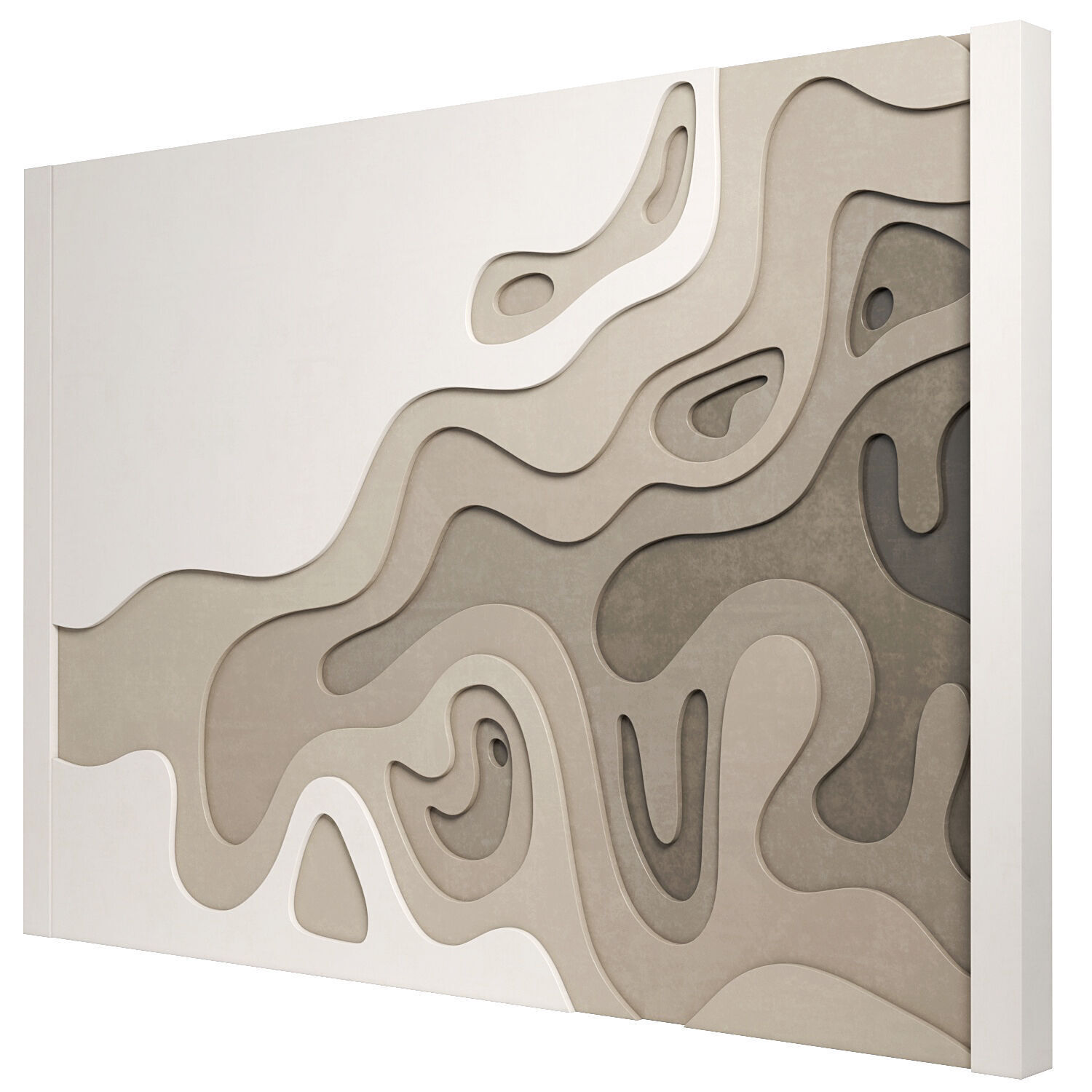 Decorativ panel wave 26 3D model_1