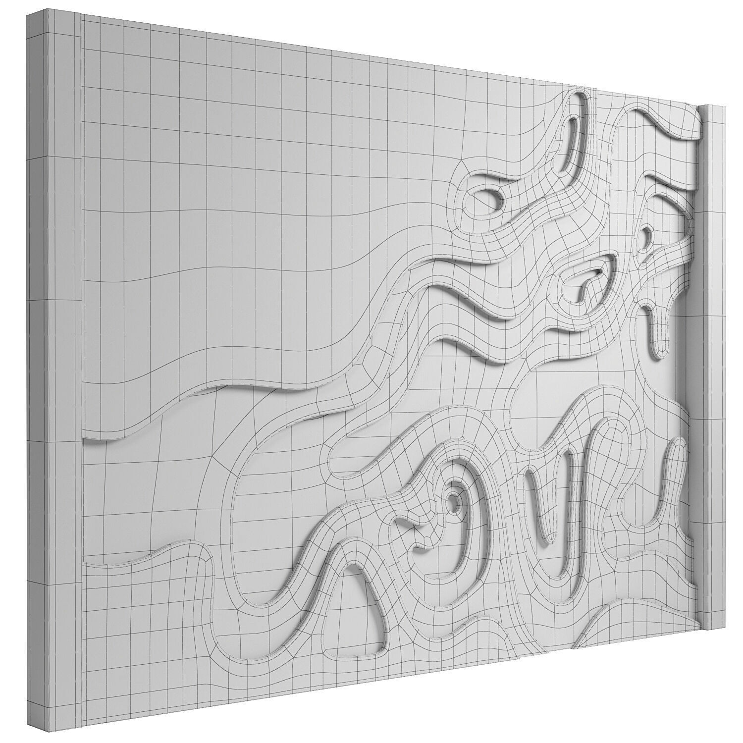 Decorativ panel wave 26 3D model_5