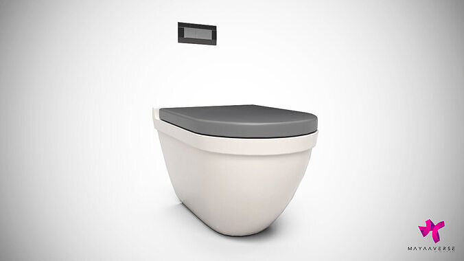 Western Commode Low-poly 3D model