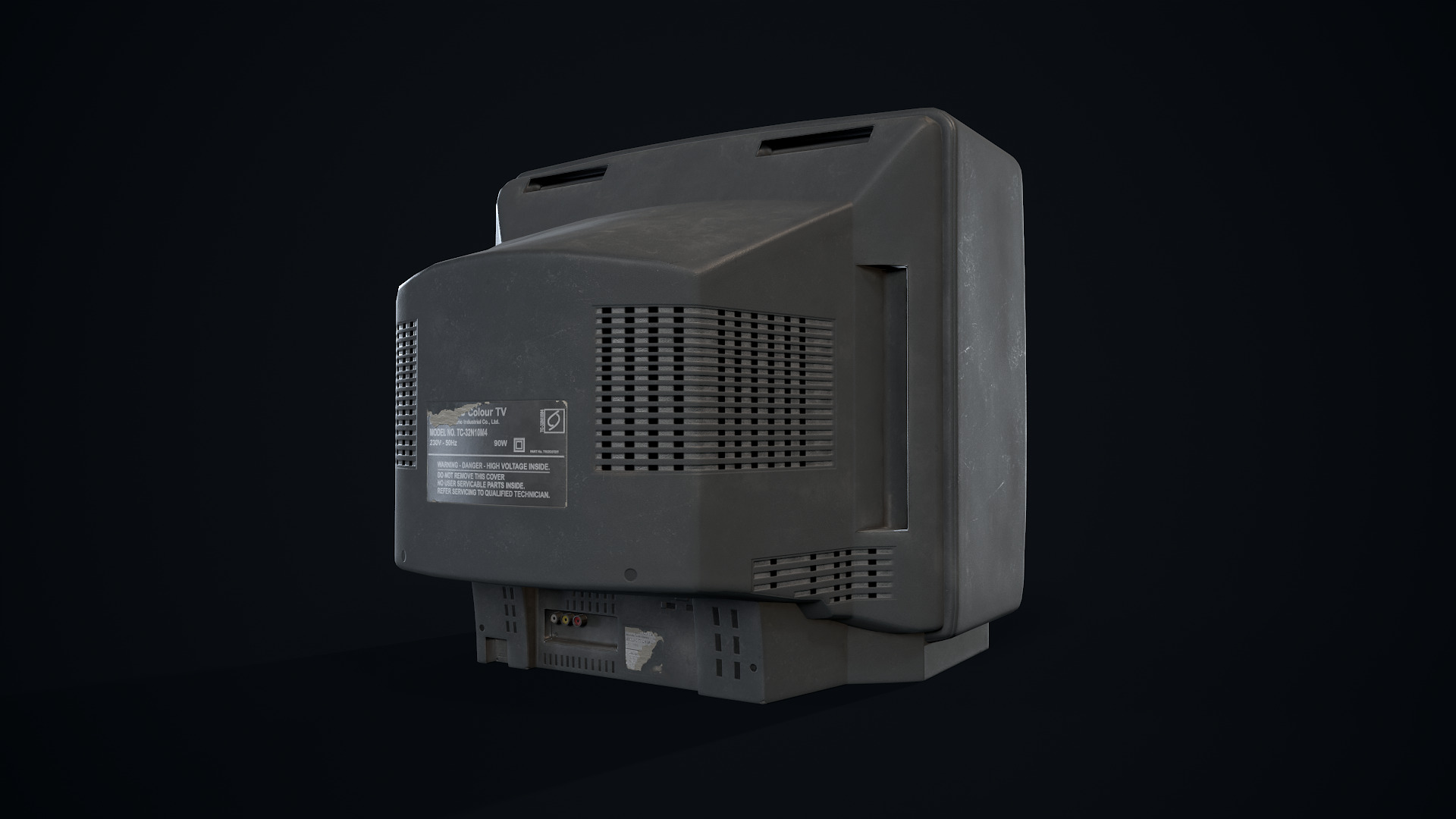 90s Retro TV Unit 3D model 3D model_3