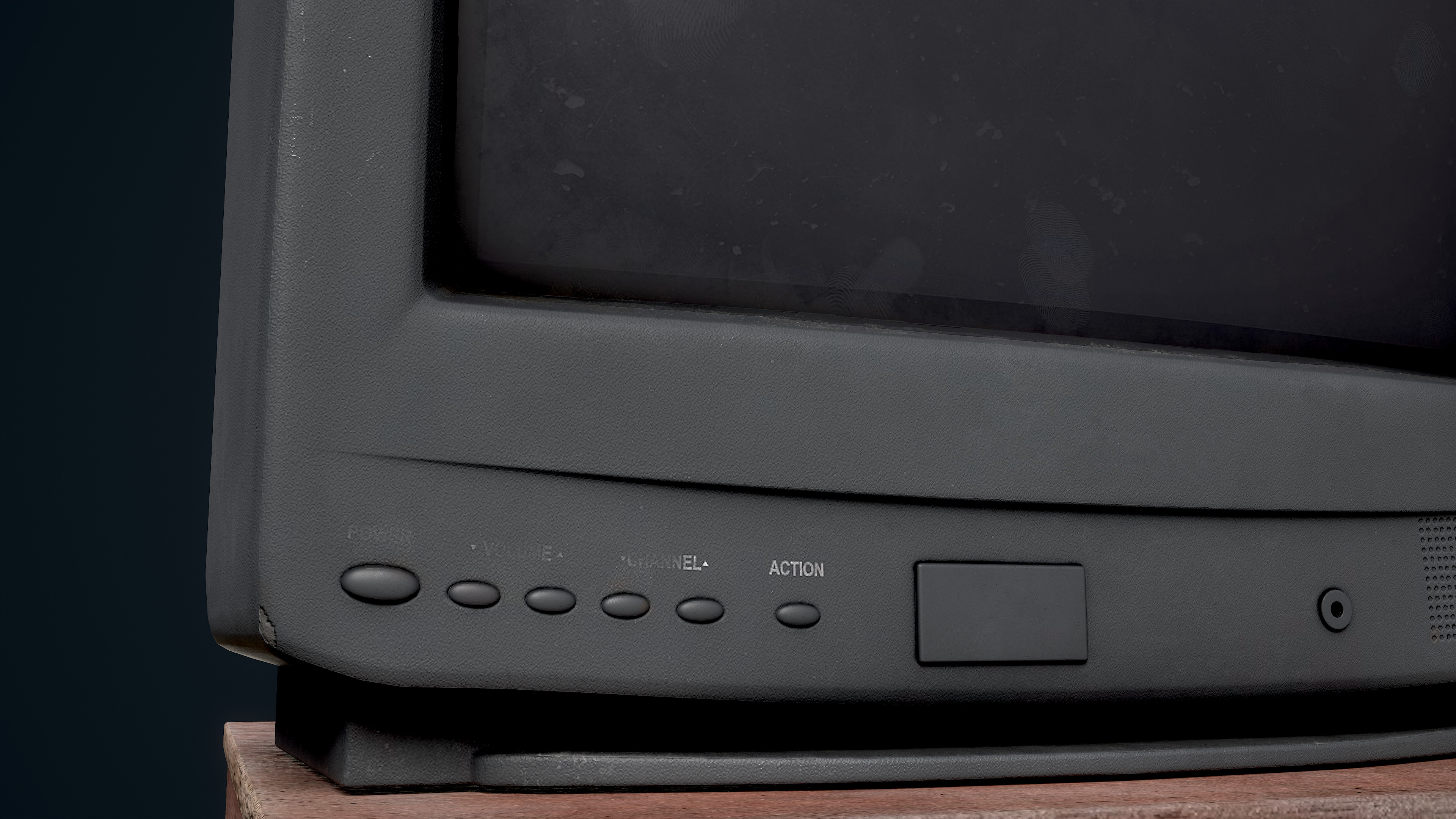 90s Retro TV Unit 3D model 3D model_9