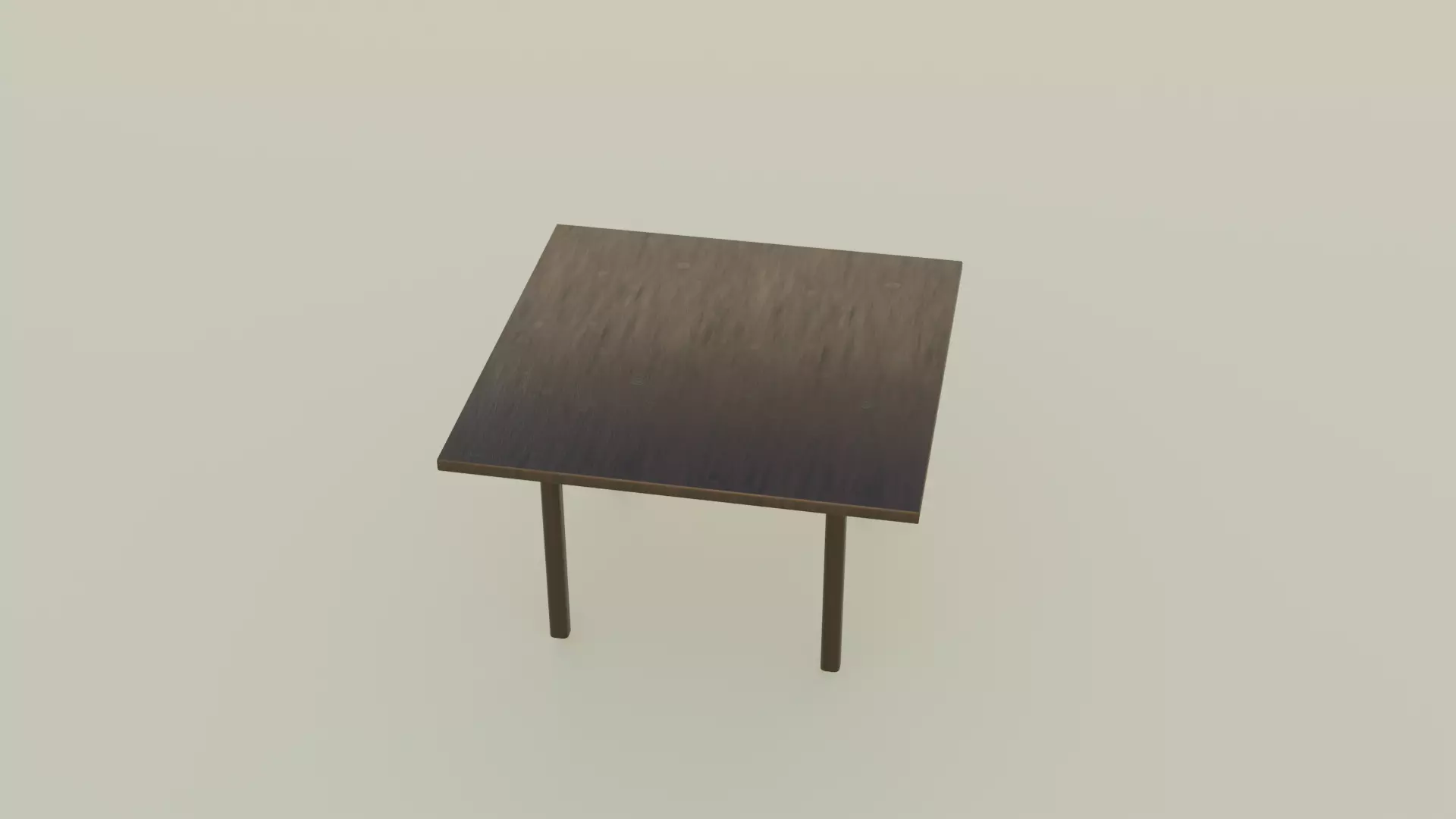 Modern Wooden Dining Table Low-Poly 3D Model Low-poly 3D model_0
