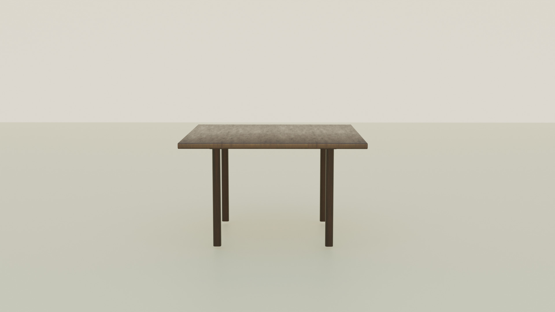 Modern Wooden Dining Table Low-Poly 3D Model Low-poly 3D model_1