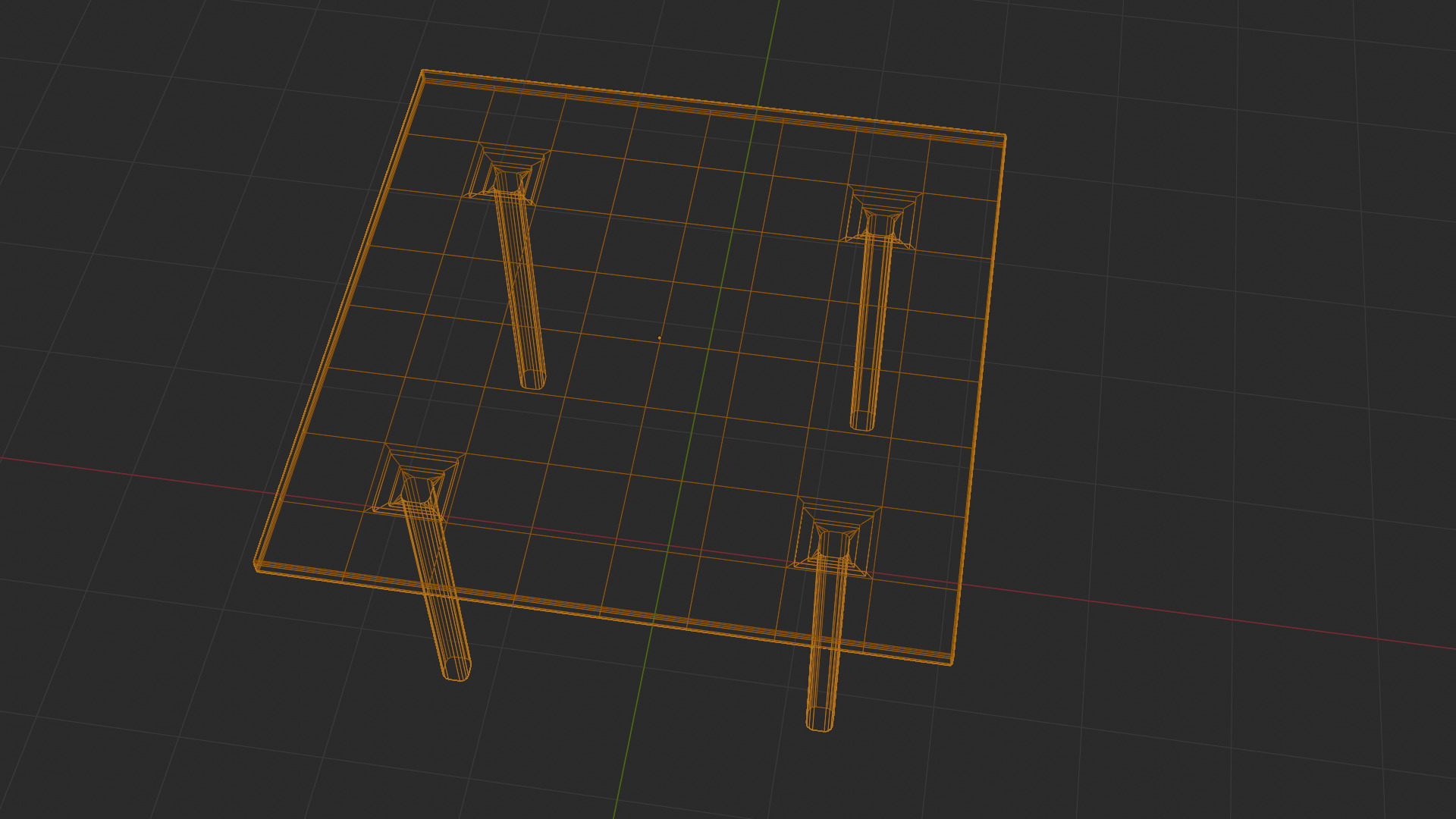 Modern Wooden Dining Table Low-Poly 3D Model Low-poly 3D model_3