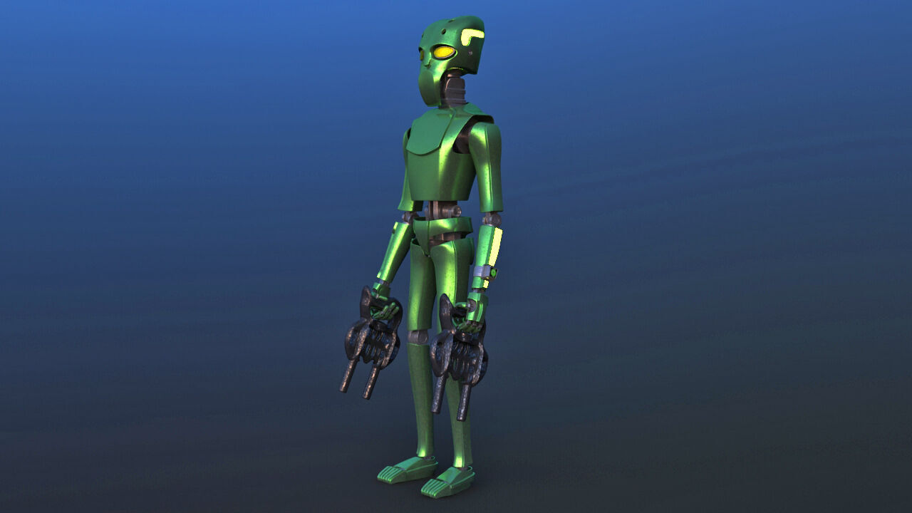 Robot Alien 3D model_3