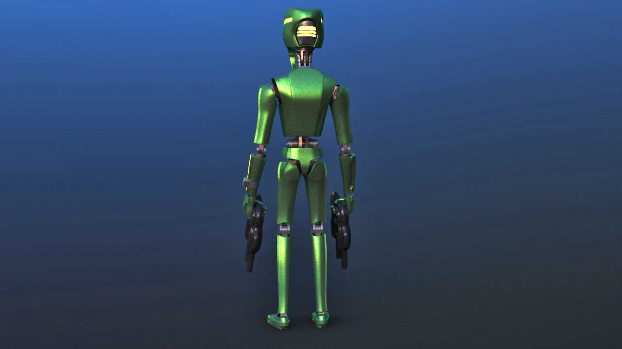 Robot Alien 3D model_7