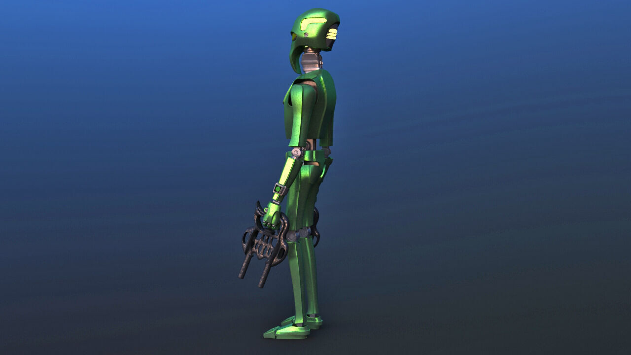 Robot Alien 3D model_5