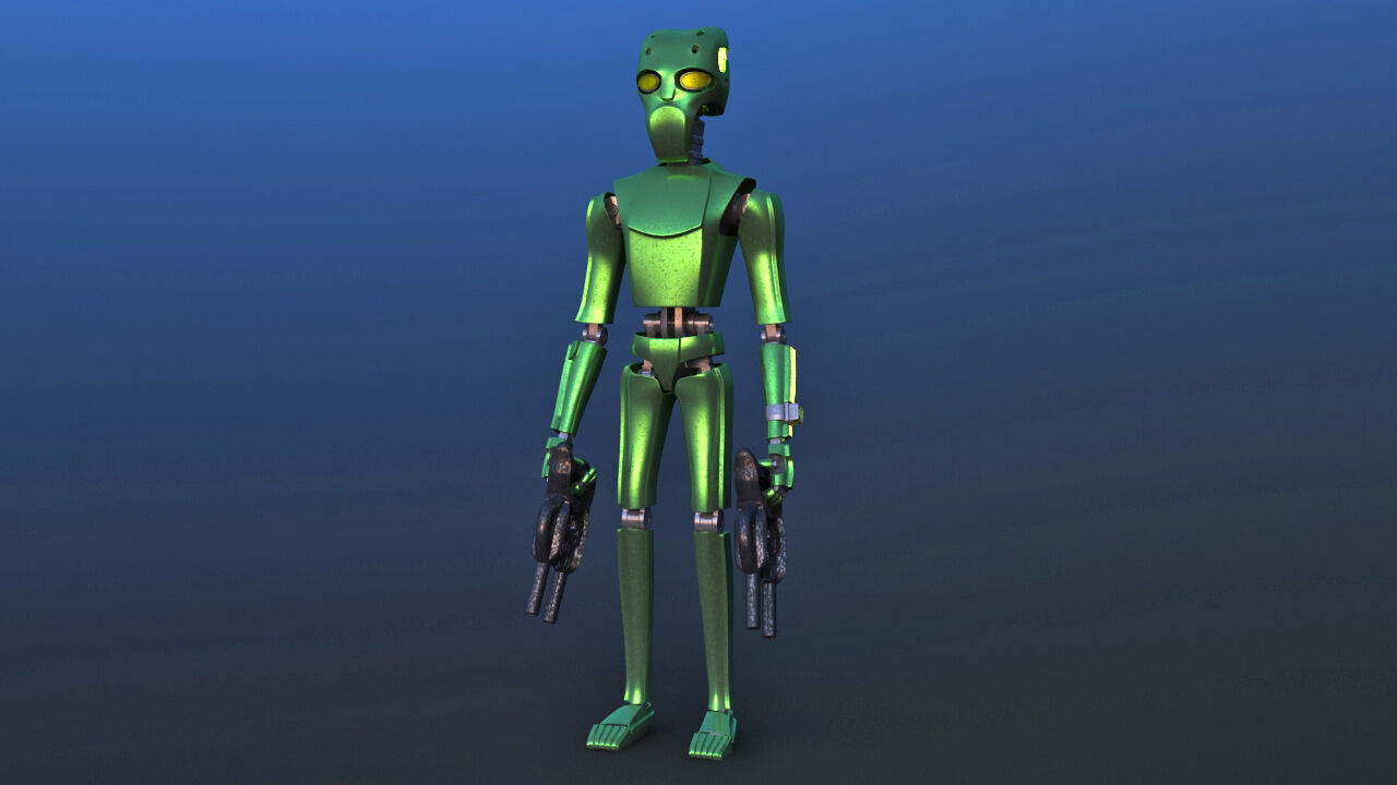 Robot Alien 3D model_2