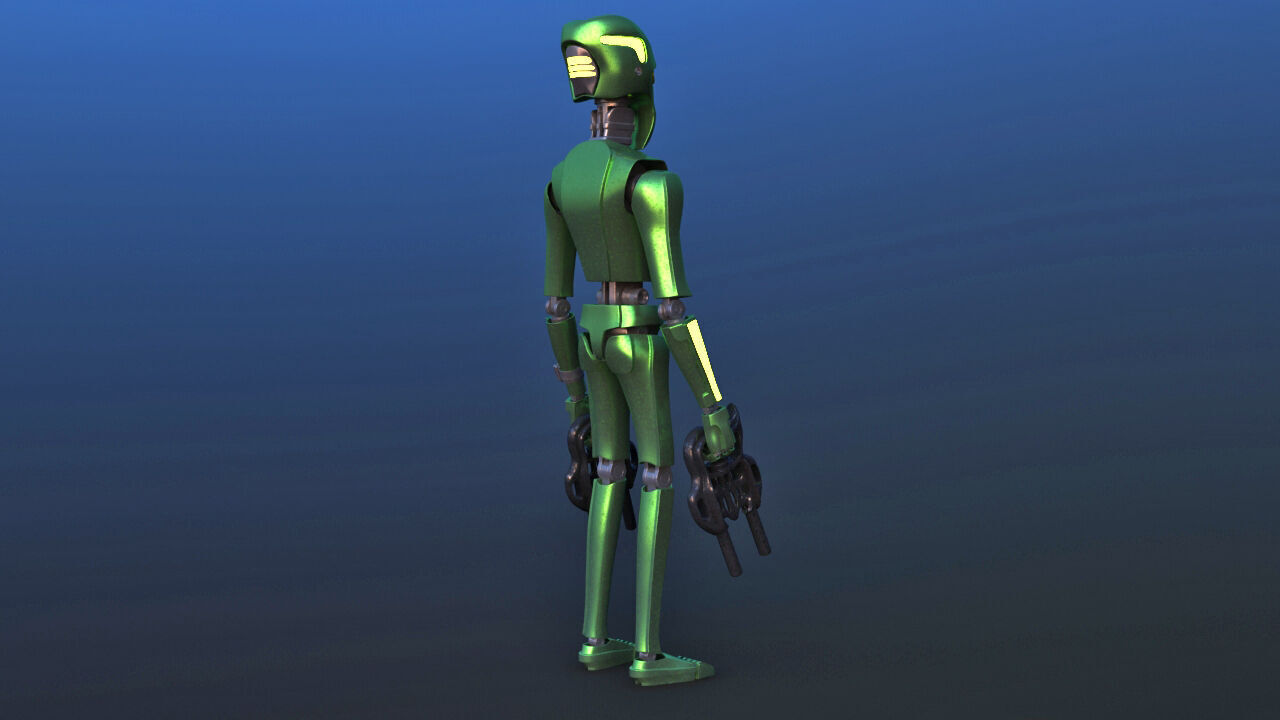 Robot Alien 3D model_9