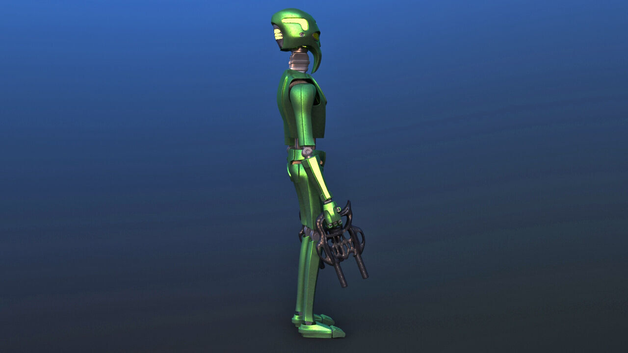 Robot Alien 3D model_10