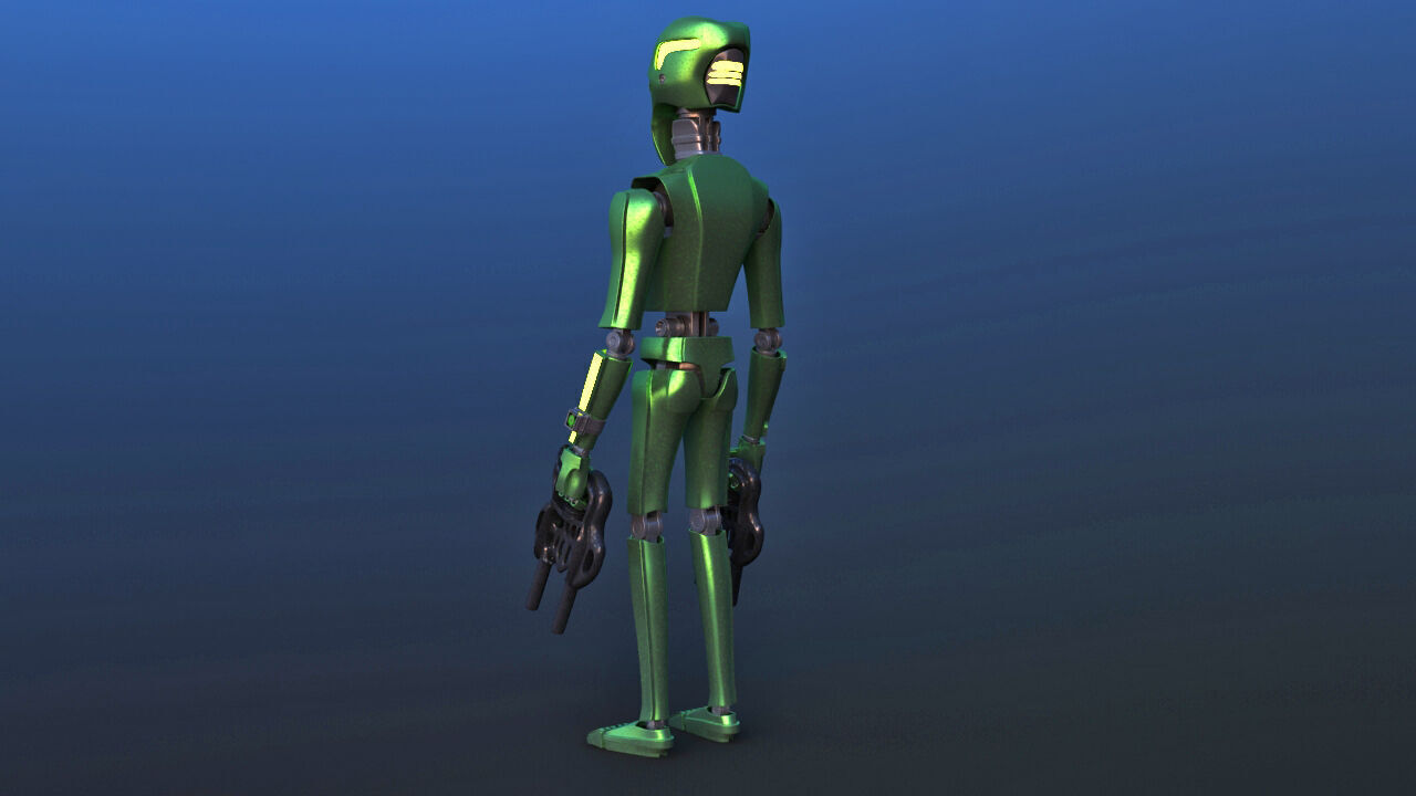 Robot Alien 3D model_6