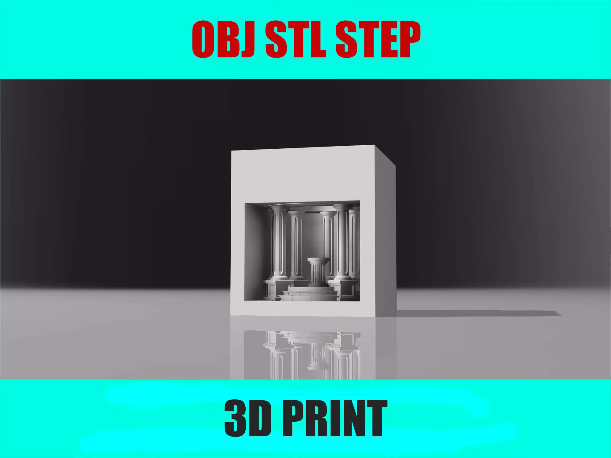3D Modular Wall Night Light Cube Lamp Design STL STEP OBJ 3D print model_0