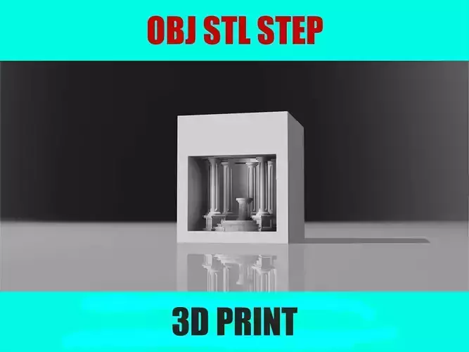 3D Modular Wall Night Light Cube Lamp Design STL STEP OBJ 3D print model