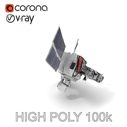 Satellite Spacecraft Model Pack for Simulation and Animation Low-poly 3D model