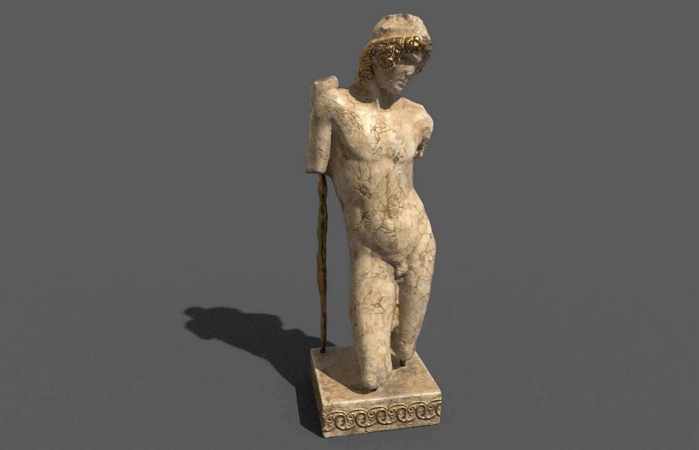 Marble Sculpture Low-poly 3D model_1