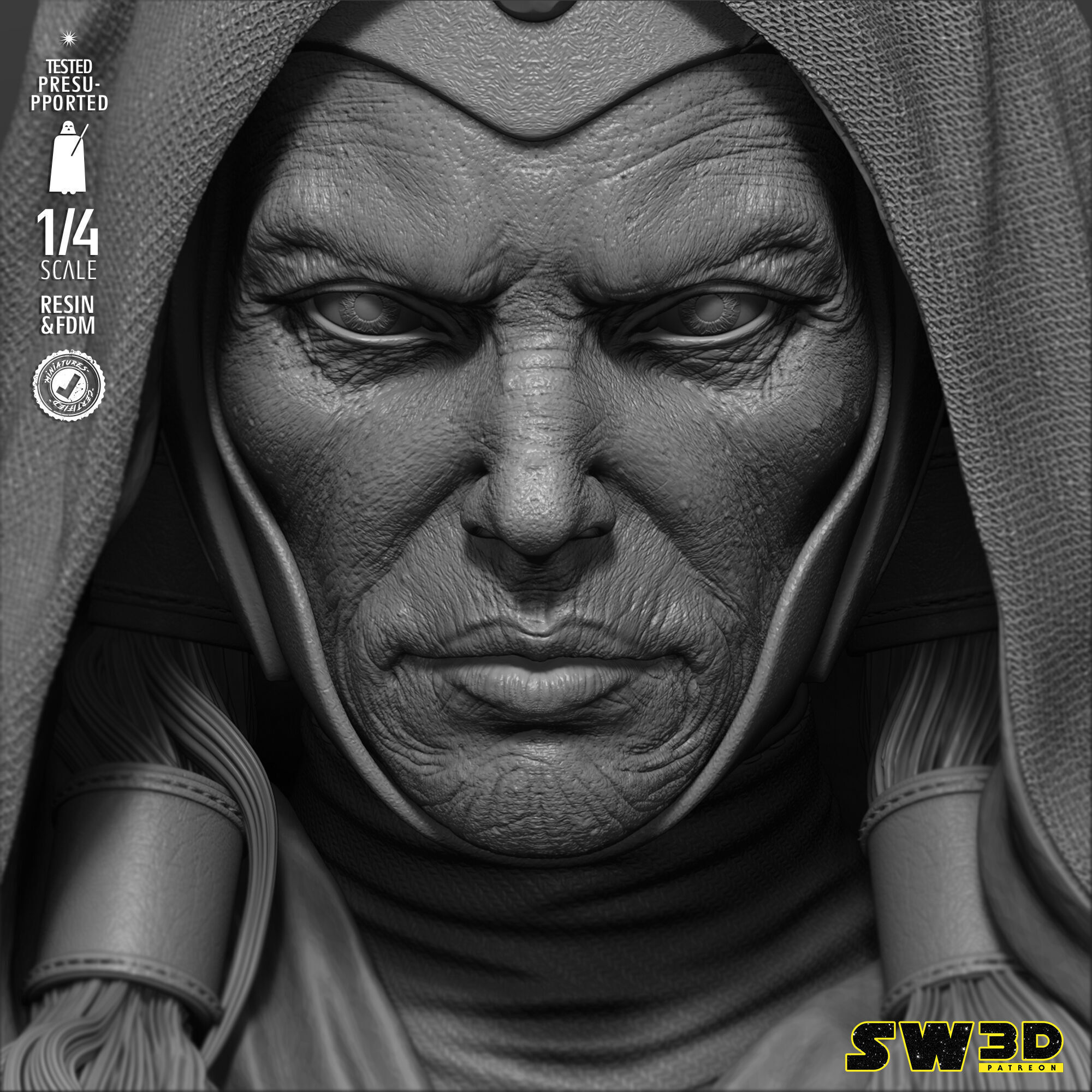 STAR WARS Darth Traya Portrait Bust 3D print model_34