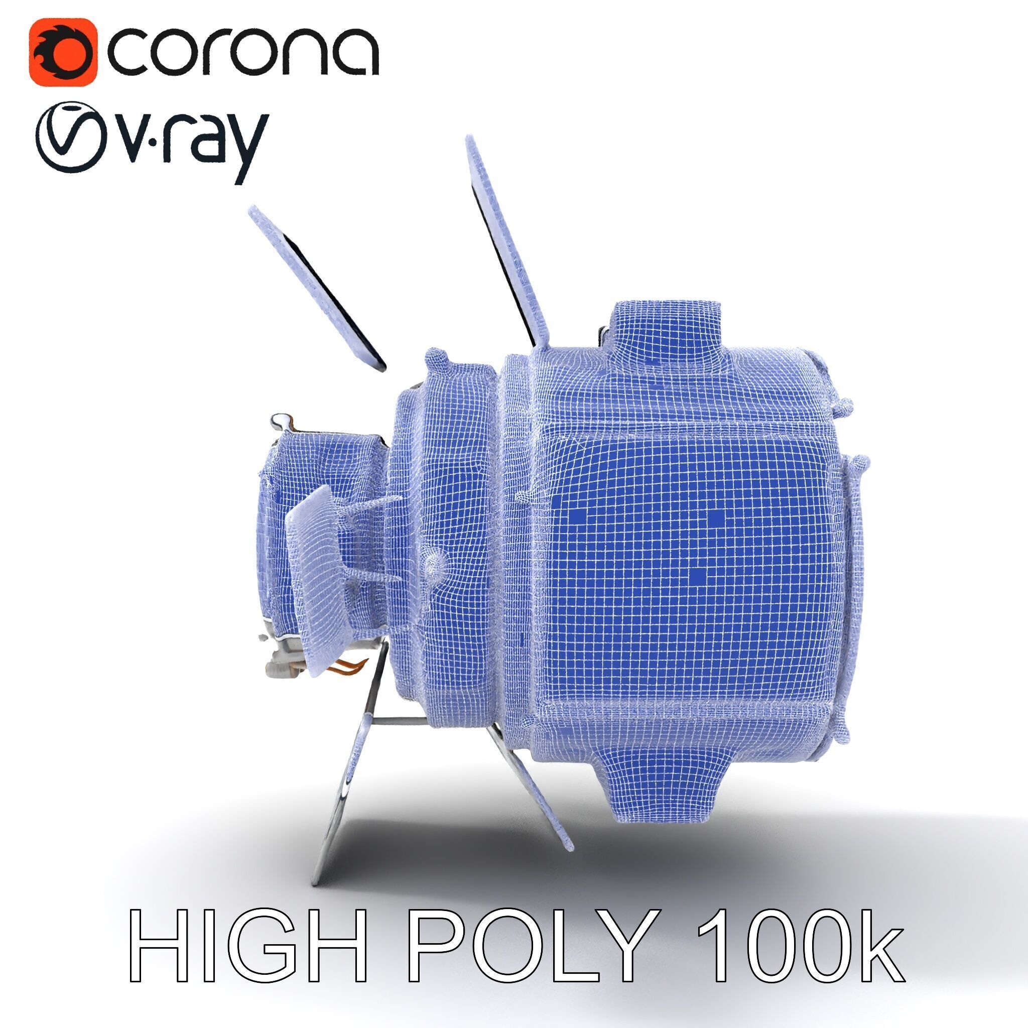 Space Satellite Module D Model Pack Low-poly 3D model_13