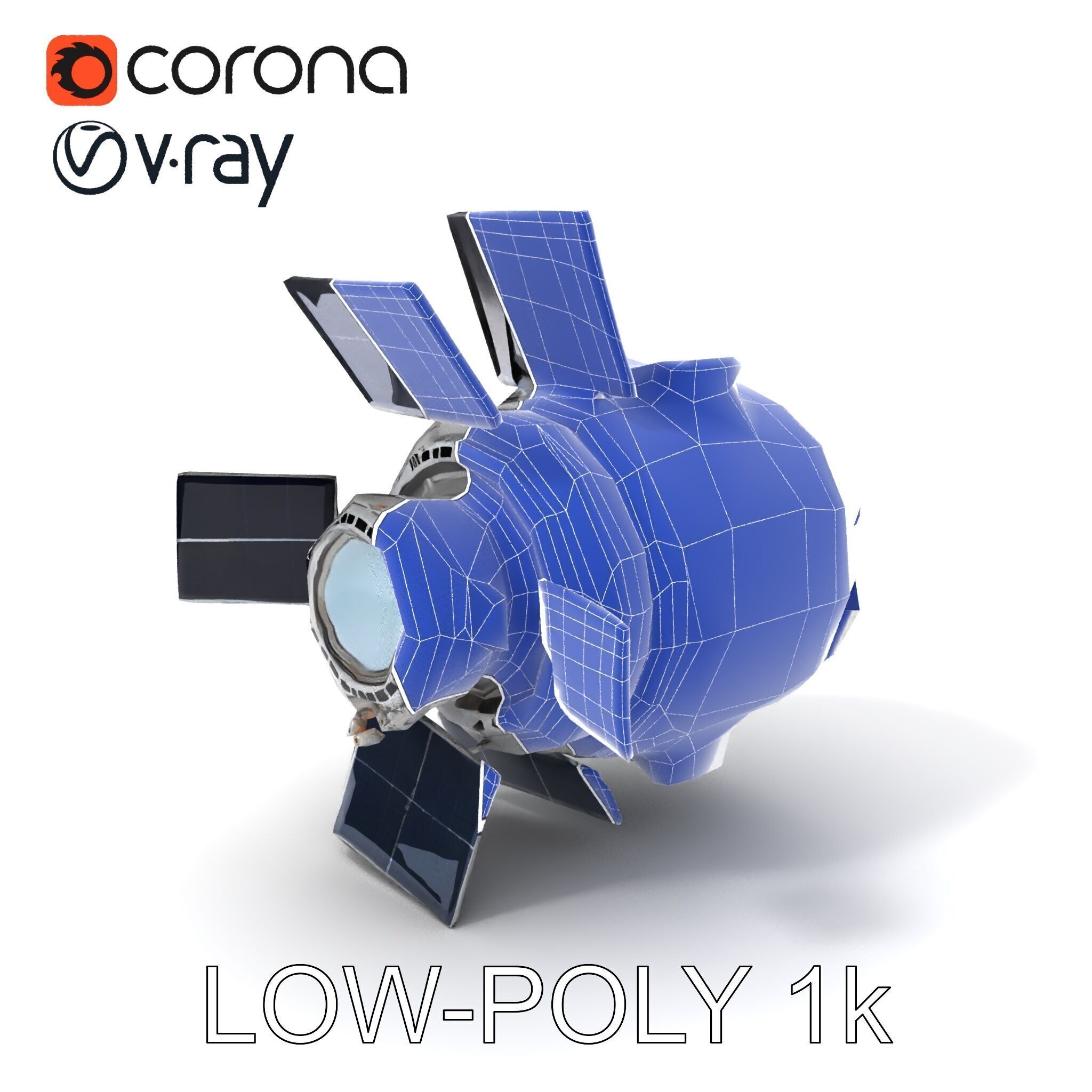 Space Satellite Module D Model Pack Low-poly 3D model_33