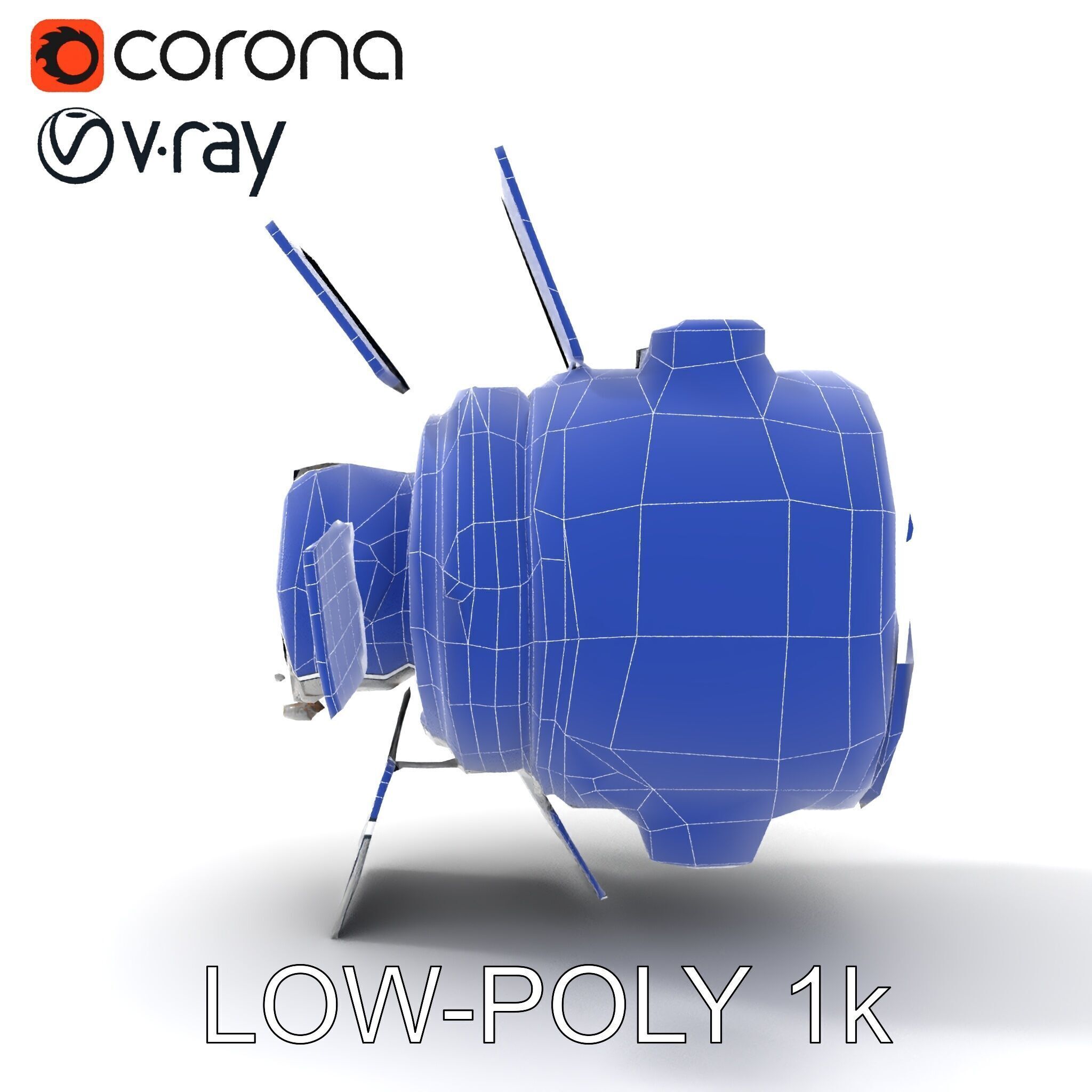 Space Satellite Module D Model Pack Low-poly 3D model_20