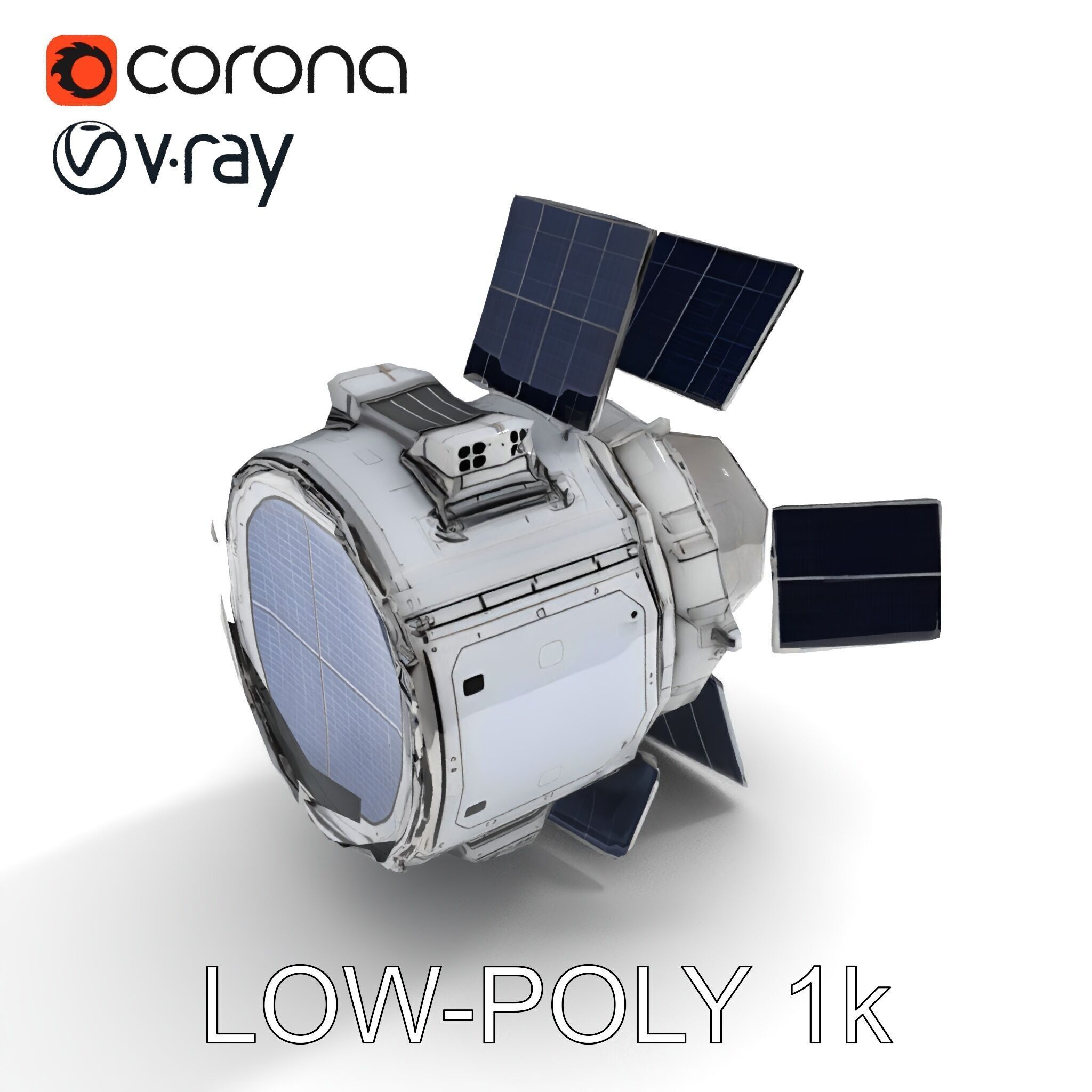 Space Satellite Module D Model Pack Low-poly 3D model_12