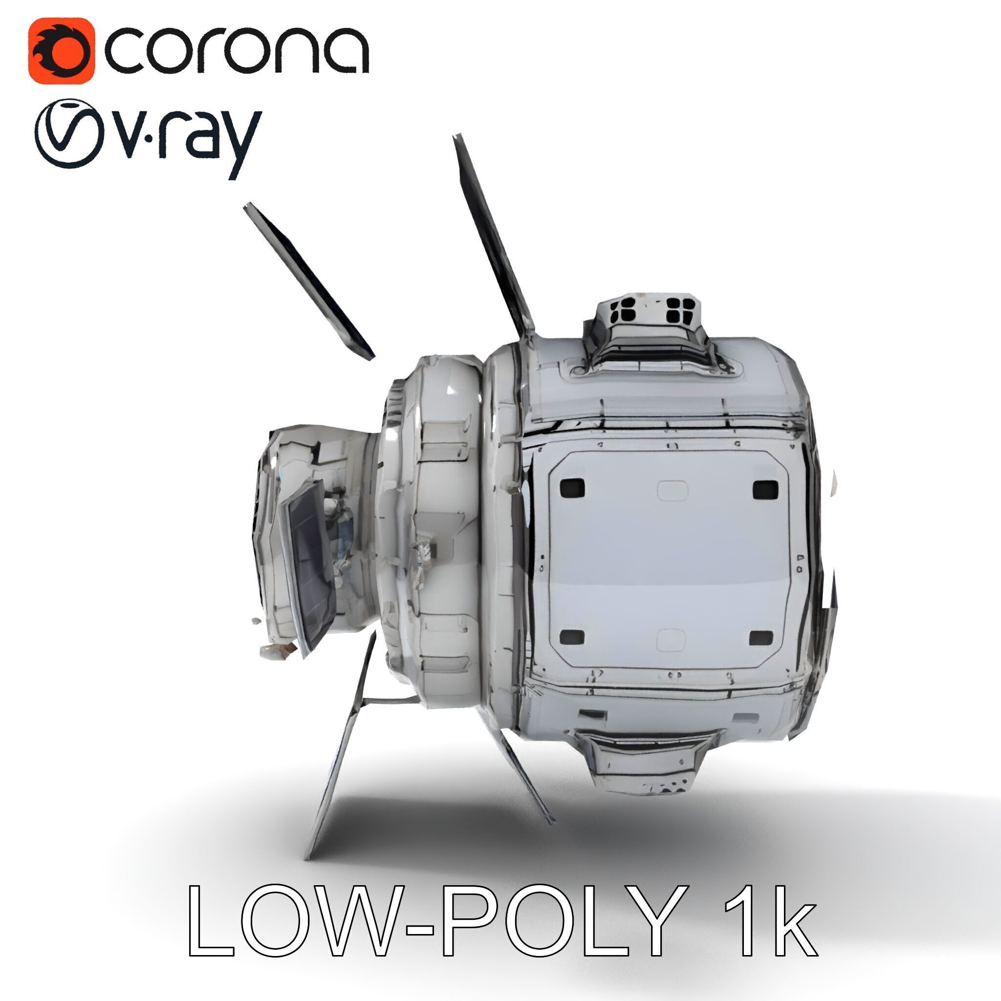 Space Satellite Module D Model Pack Low-poly 3D model_18