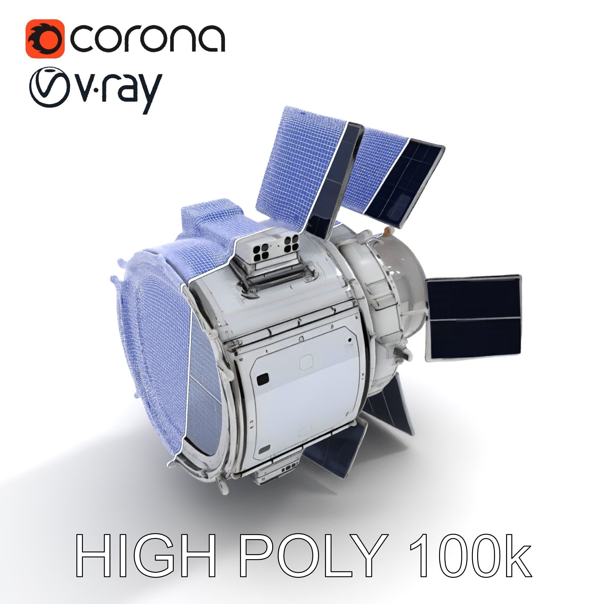 Space Satellite Module D Model Pack Low-poly 3D model_31